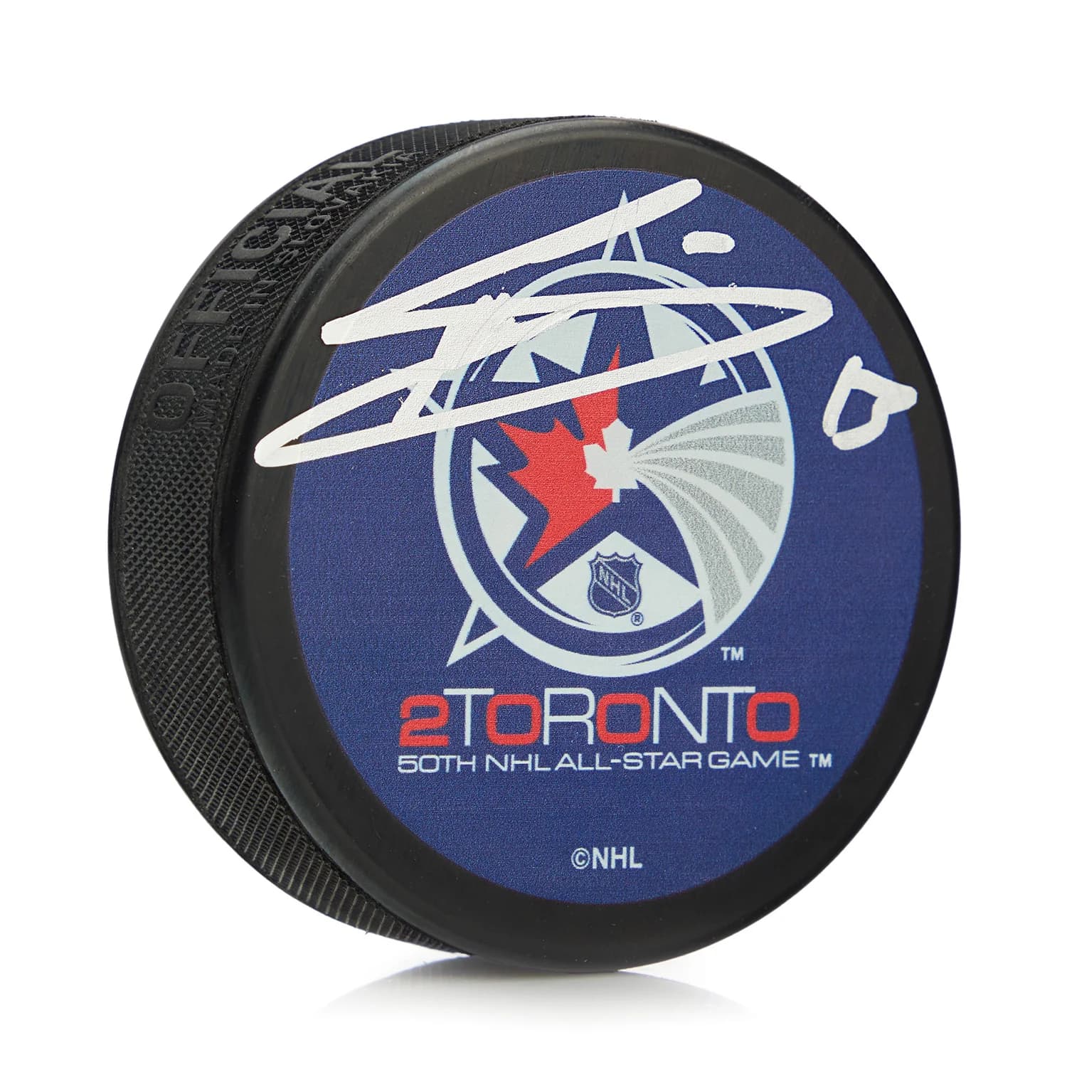 Mats Sundin Signed Toronto Maple Leafs 2000 NHL All-Star Game Hockey Puck Mats Sundin Puck 2000-nhl-all-star-game-hockey, Toronto Maple Leafs, supplier stock photo