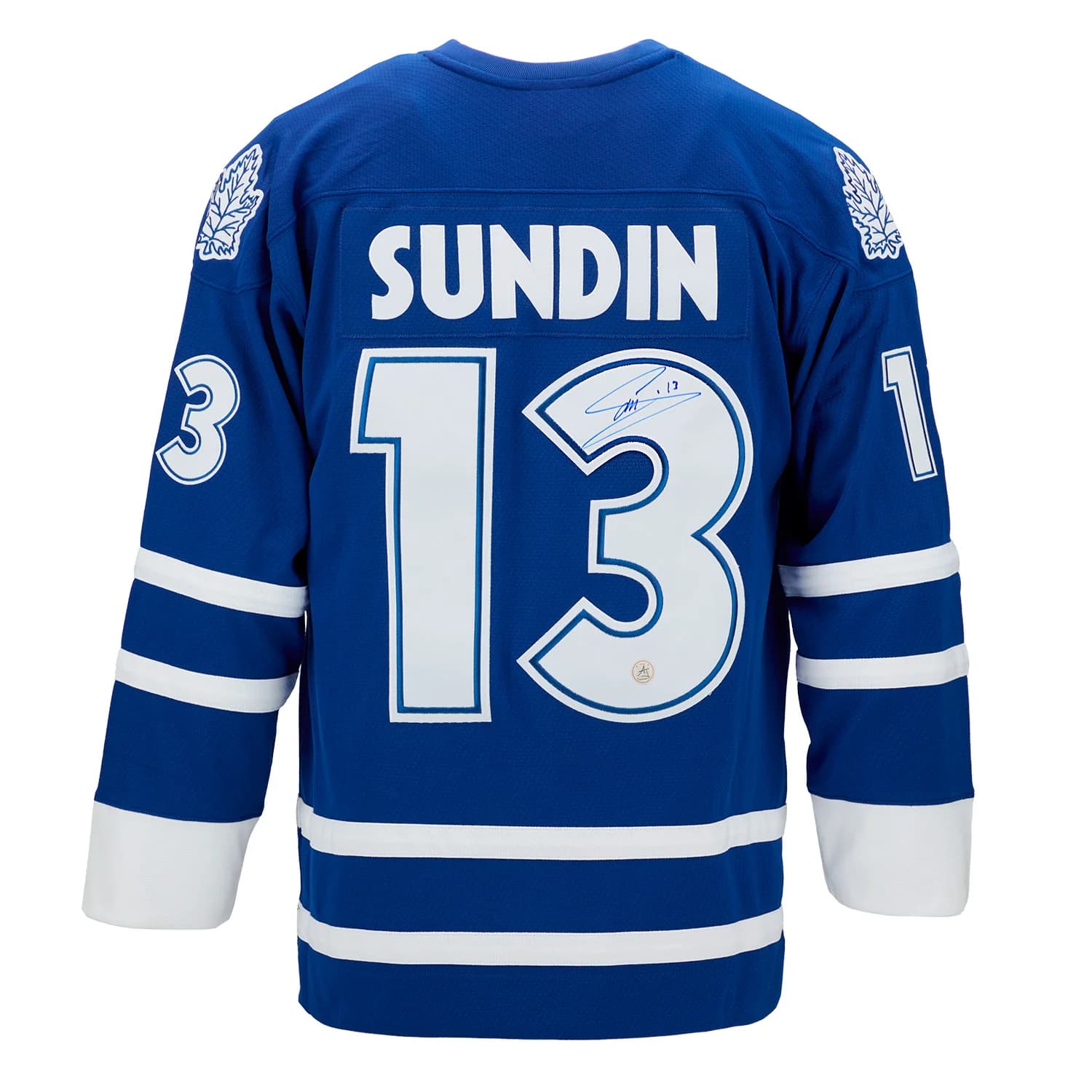 Mats Sundin Autographed Toronto Maple Leafs Mitchell & Ness Throwback Jersey Mats Sundin Jersey mitchell-ness-throwback, Toronto Maple Leafs, supplier stock photo