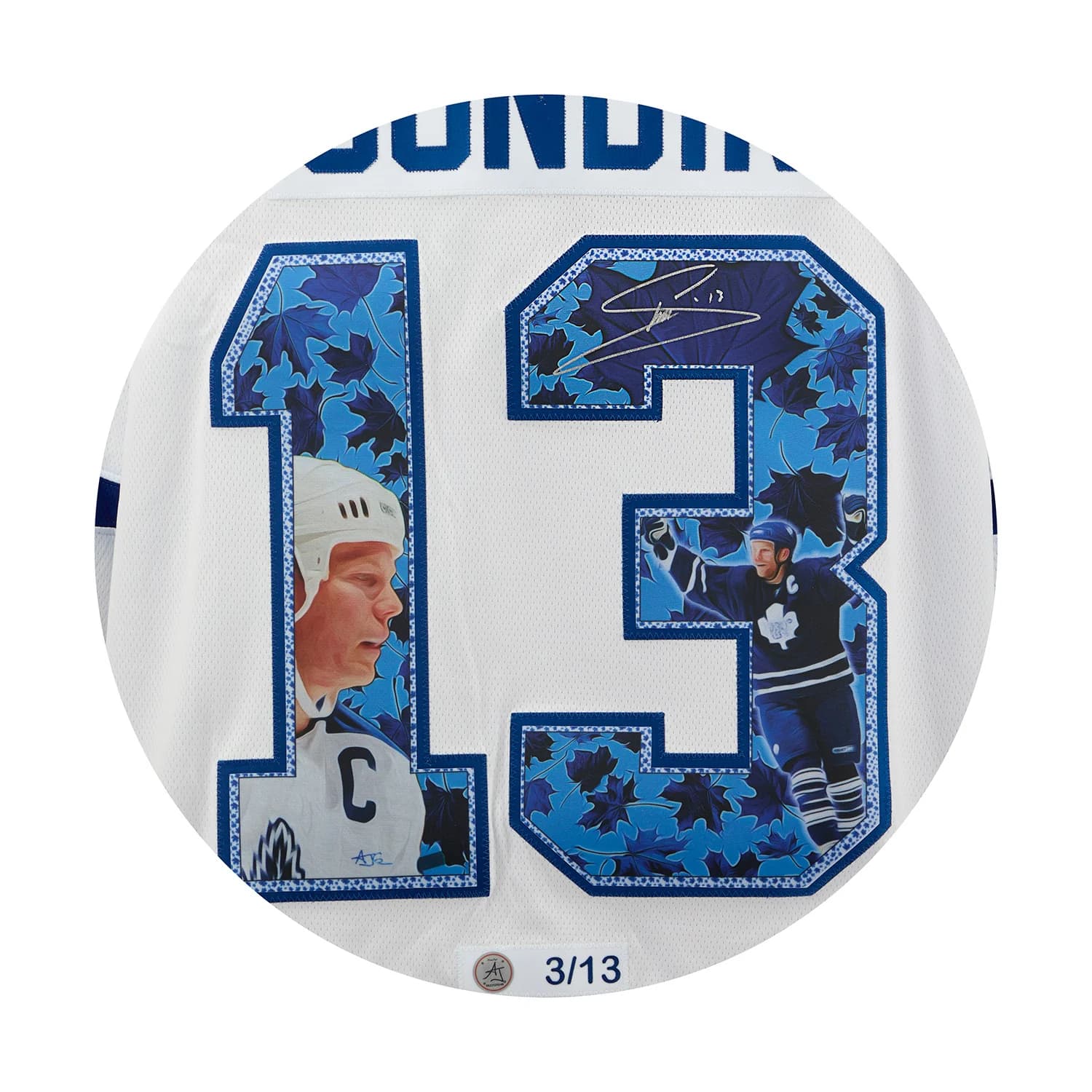 Mats Sundin Signed Toronto Maple Leafs Player Profile Art Jersey #3/13 Mats Sundin Jersey mats-sundin-toronto-maple-leafs-player, Toronto Maple Leafs, view 3, supplier stock photo