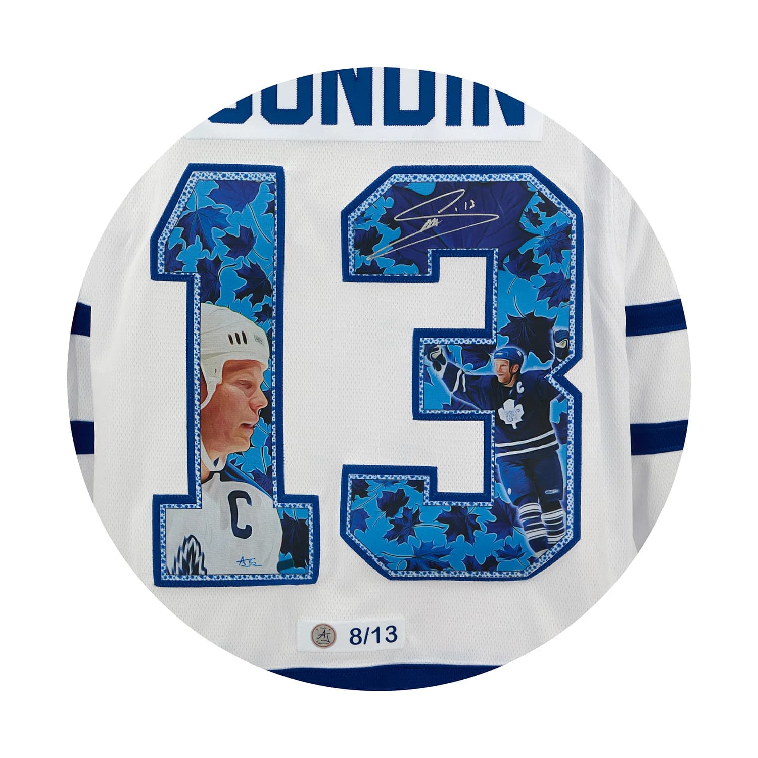 Mats Sundin Signed Toronto Maple Leafs Player Profile Art Jersey #8/13 Mats Sundin Jersey mats-sundin-toronto-maple-leafs-player, Toronto Maple Leafs, view 3, supplier stock photo