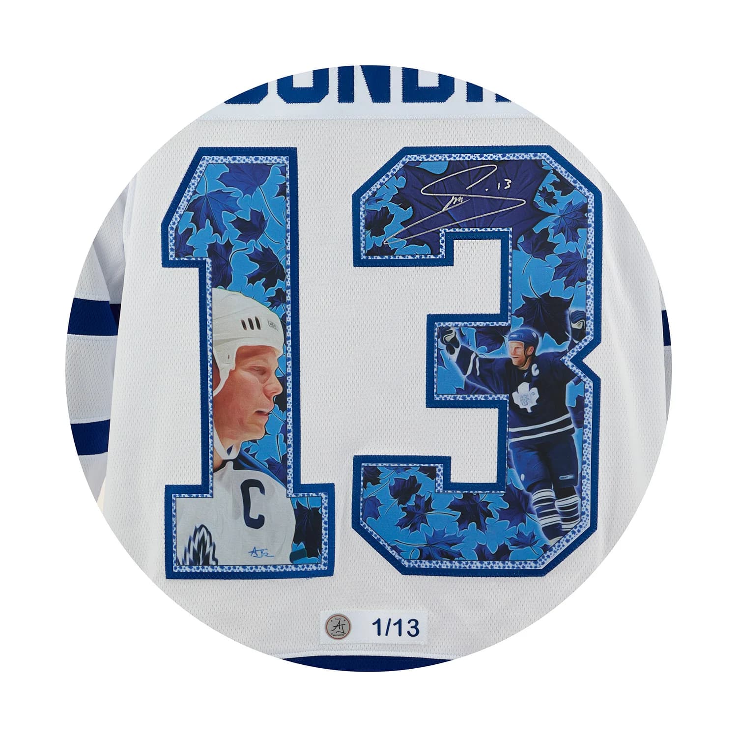 Mats Sundin Signed Toronto Maple Leafs Player Profile Art Jersey #1/13 Mats Sundin Jersey mats-sundin-toronto-maple-leafs-player, Toronto Maple Leafs, view 3, supplier stock photo