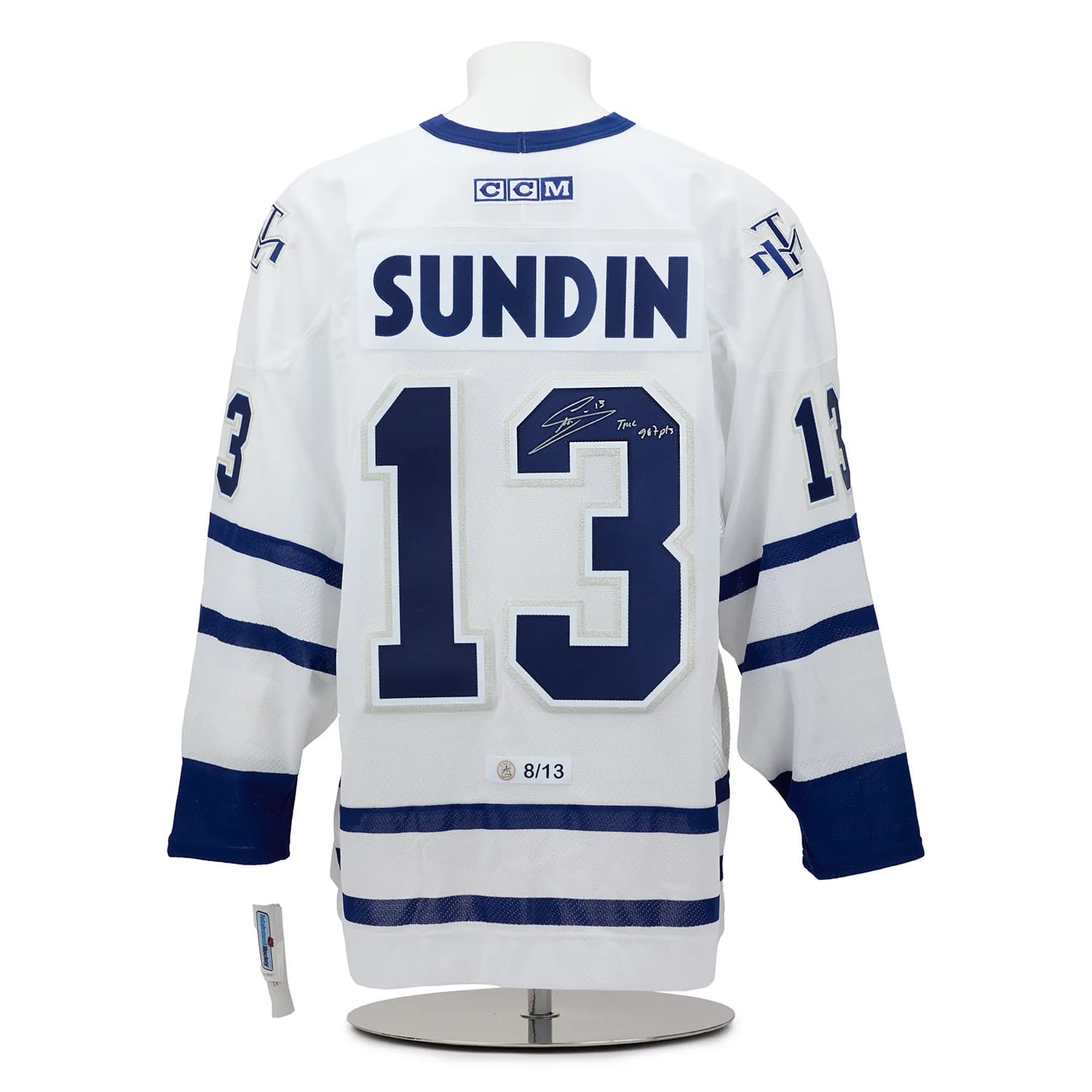 Mats Sundin Toronto Maple Leafs Signed & Inscribed Vintage CCM Jersey 8/13 Mats Sundin Jersey mats-sundin-toronto-maple-leafs-inscribed, Toronto Maple Leafs, supplier stock photo