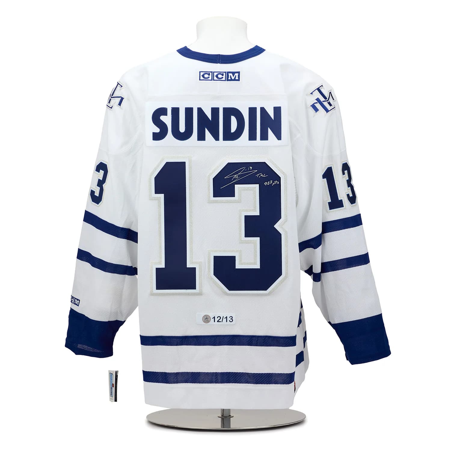 Mats Sundin Toronto Maple Leafs Signed & Inscribed Vintage CCM Jersey 12/13 Mats Sundin Jersey mats-sundin-toronto-maple-leafs-inscribed, Toronto Maple Leafs, supplier stock photo