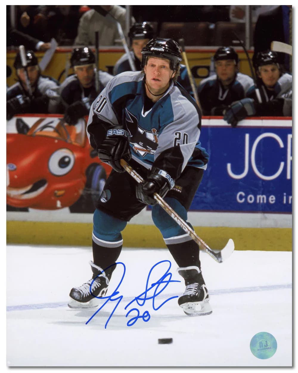 Gary Suter Autographed San Jose Sharks Hockey 8x10 Photo Gary Suter Photo 8x10-hockey, San Jose Sharks, supplier stock photo