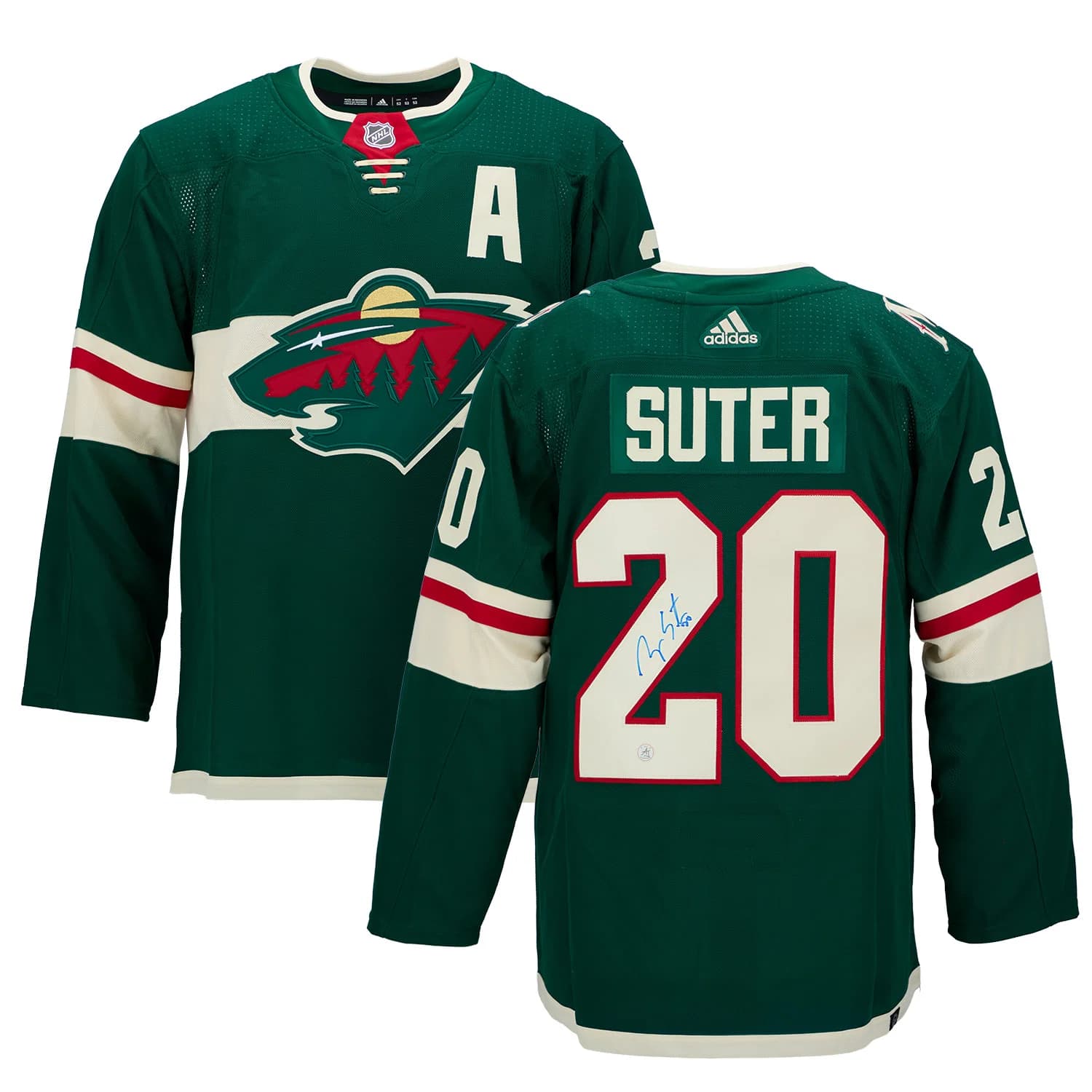 Ryan Suter Autographed Minnesota Wild adidas Jersey Ryan Suter Jersey adidas, Minnesota Wild, view 3, supplier stock photo