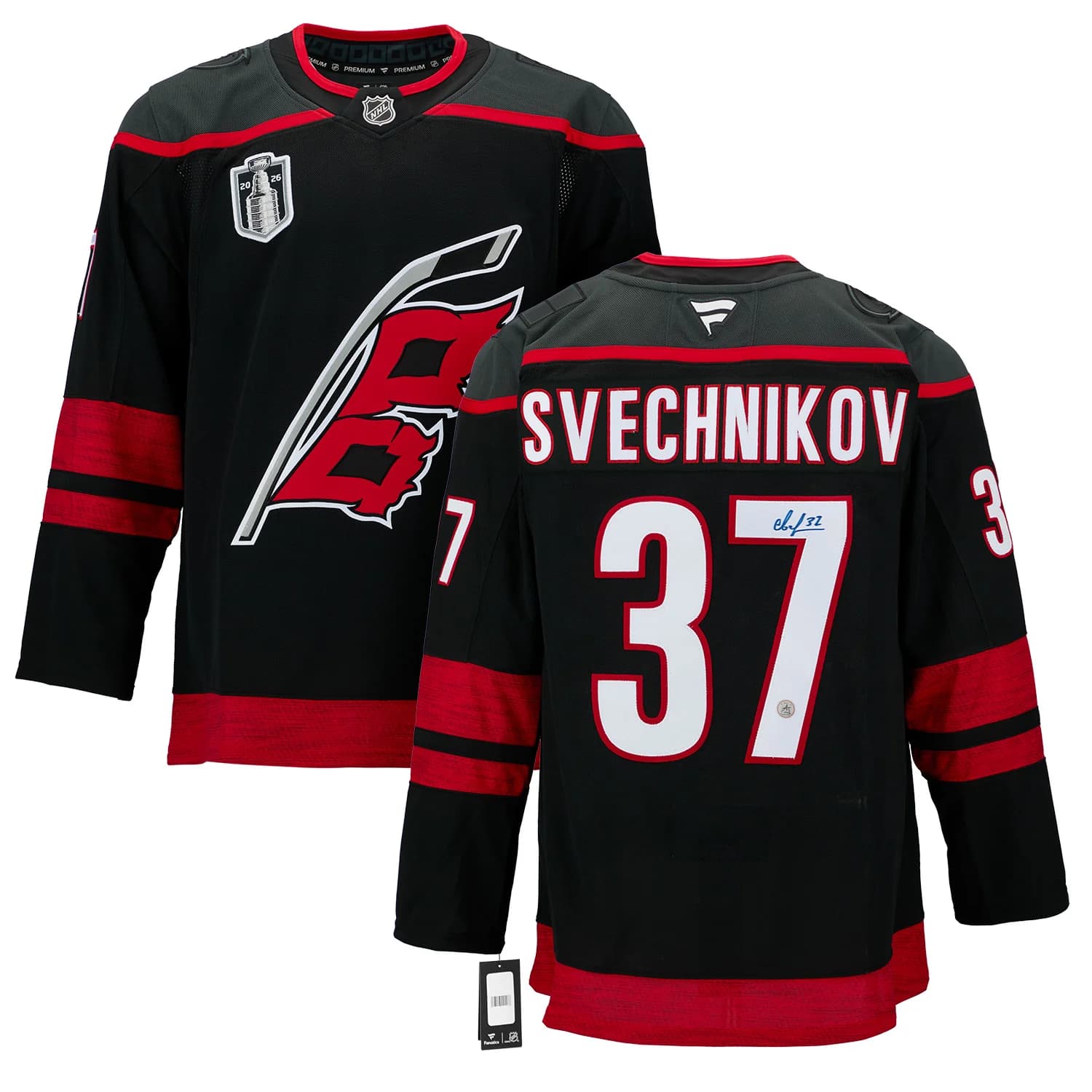 Andrei Svechnikov Carolina Hurricanes Signed 2026 Stanley Cup Fanatics Jersey Andrei Svechnikov Jersey andrei-svechnikov-carolina-hurricanes-2026, Carolina Hurricanes, view 3, supplier stock photo
