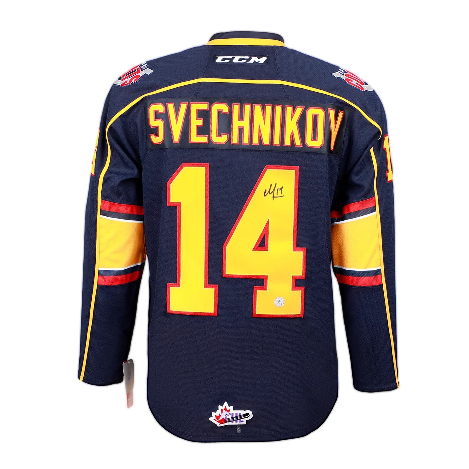Andrei Svechnikov Signed Barrie Colts Blue CCM CHL Jersey Andrei Svechnikov Jersey barrie-colts-blue-ccm-chl, supplier stock photo