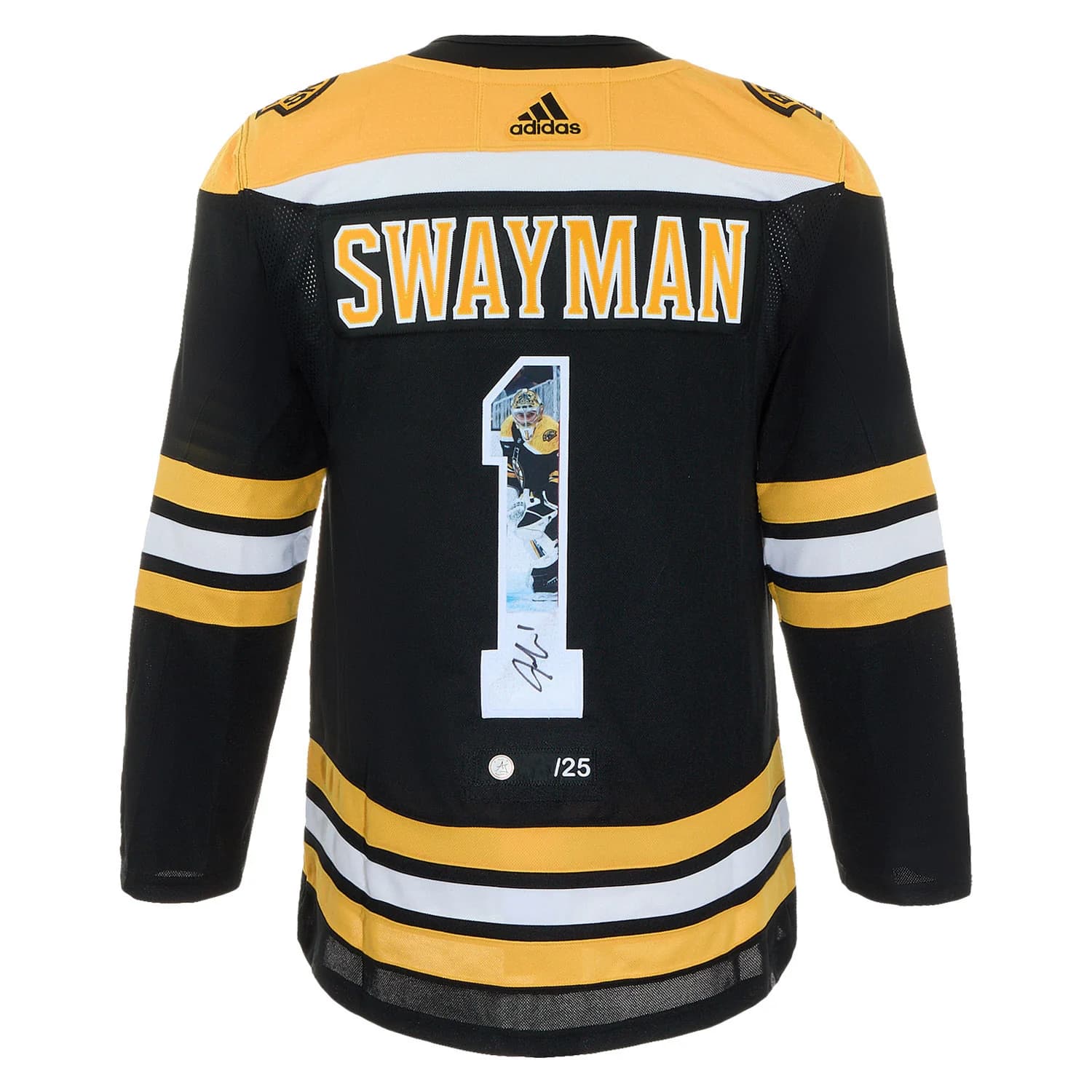 Jeremy Swayman Signed Boston Bruins Goalie Art Jersey #/25 Jeremy Swayman Jersey goalie-art-25, Boston Bruins, supplier stock photo