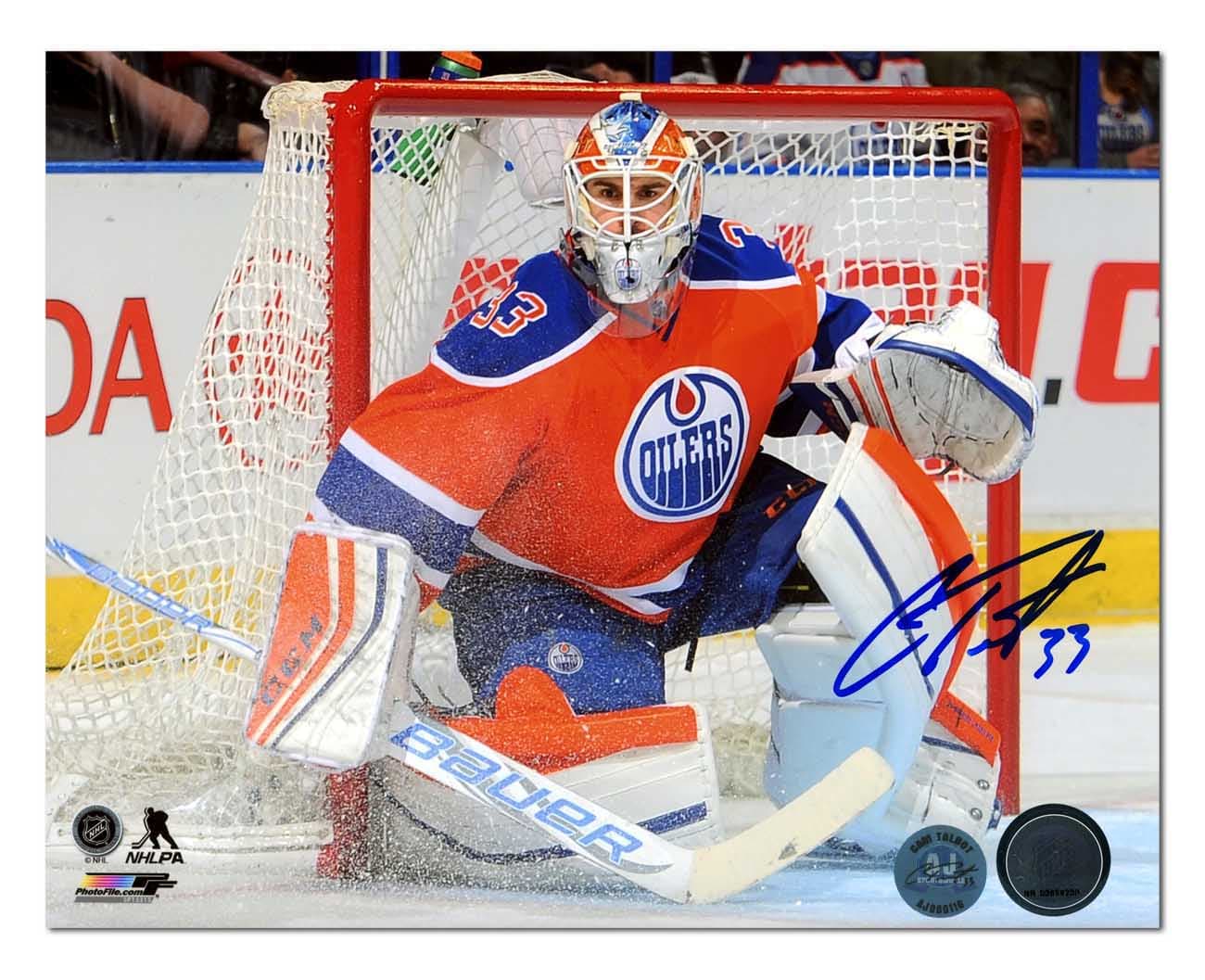 Cam Talbot Signed Edmonton Oilers Game Action 8x10 Photo Cam Talbot Photo 8x10-cam-talbot-game-action, Edmonton Oilers, supplier stock photo