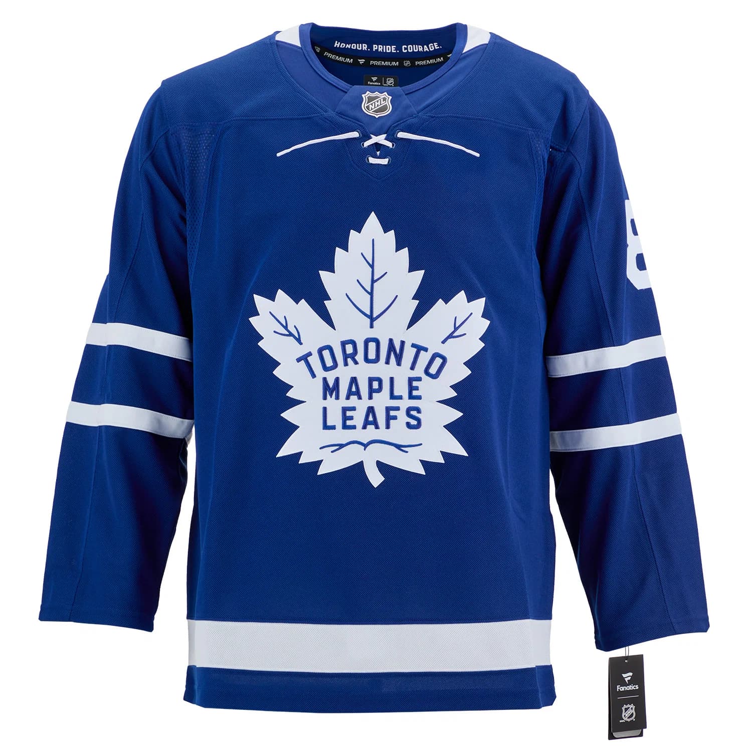 Chris Tanev Autographed Toronto Maple Leafs Fanatics Premium Jersey Chris Tanev Jersey premium, Toronto Maple Leafs, view 2, supplier stock photo