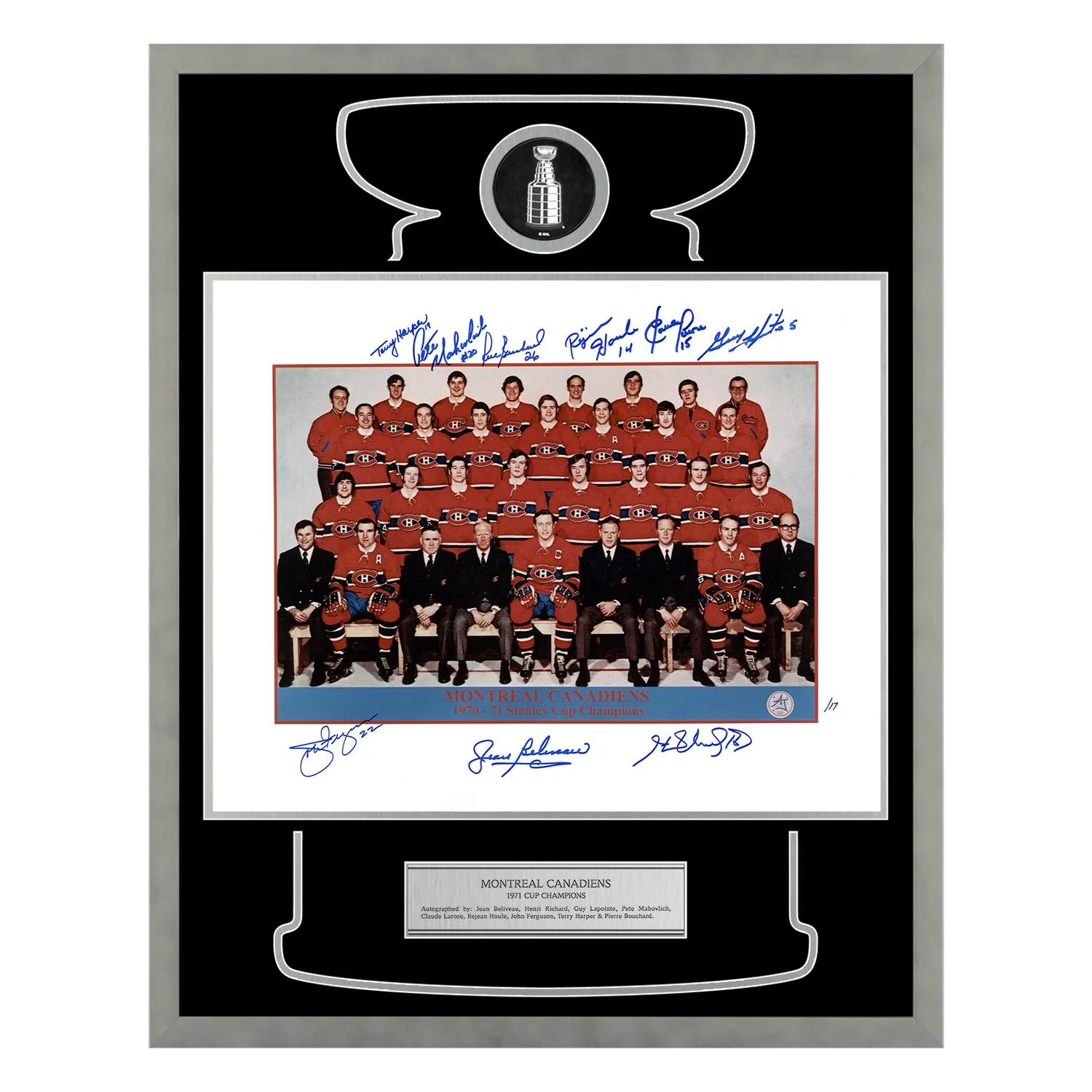 Montreal Canadiens 9 Player Team Signed 1971 Cup Champions 24x30 Frame #/17 Other 24x30-9-player-team-1971-cup-champions, Montreal Canadiens, supplier stock photo