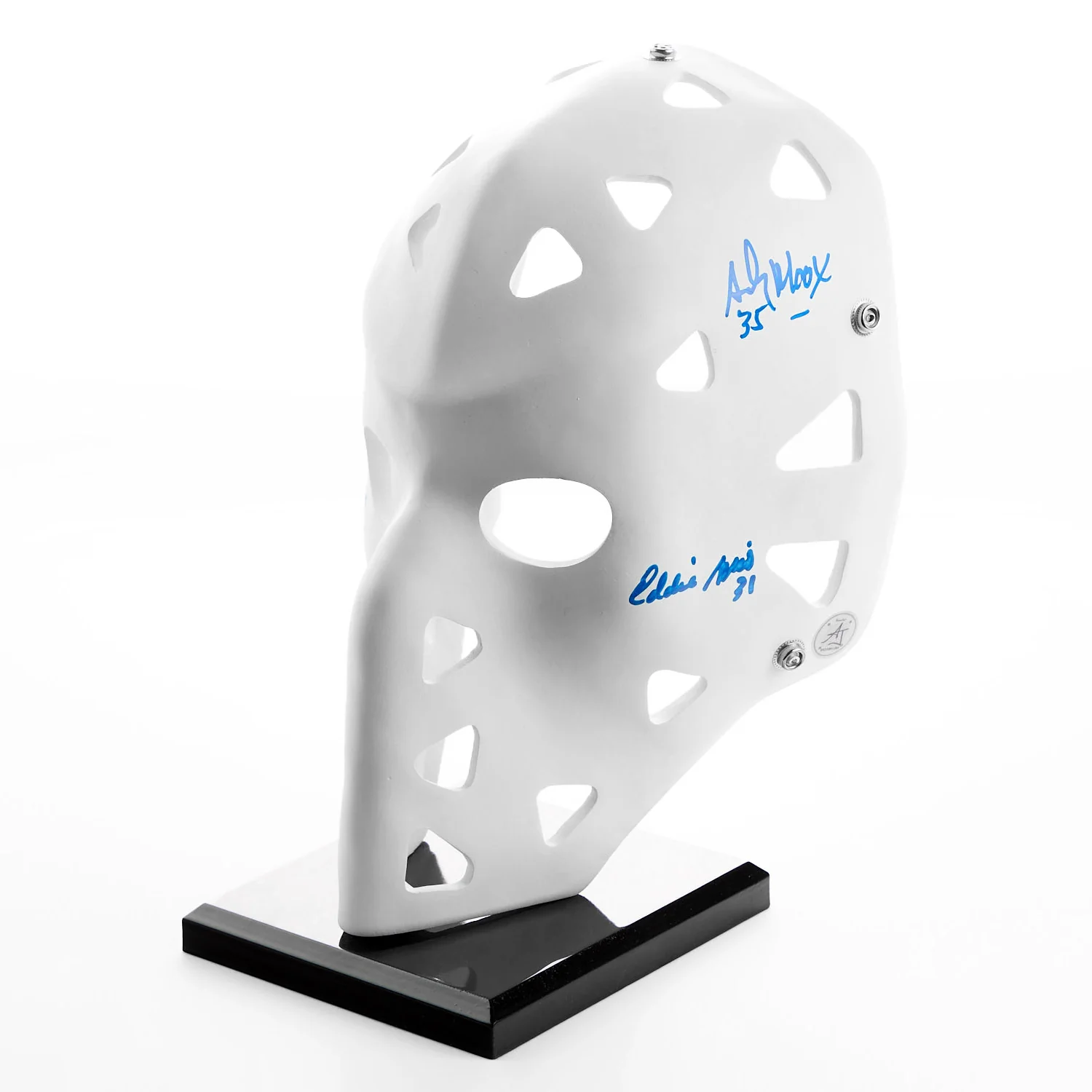 Edmonton Oilers Expansion Era 4 Goalies Signed Throwback Goalie Mask Helmet expansion-era-4-goalies-throwback-goalie, Edmonton Oilers, supplier stock photo