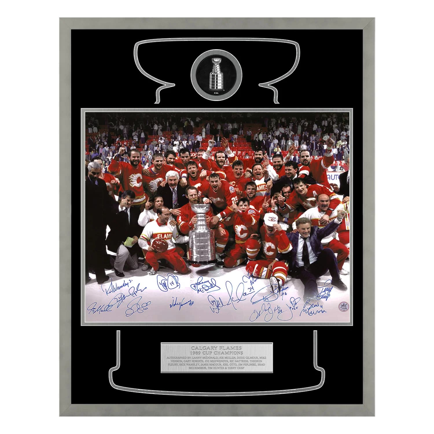 Calgary Flames 15 Player Team Signed 1989 Cup Champions 24x30 Frame Other 24x30-15-player-team-1989-cup-champions, Calgary Flames, supplier stock photo