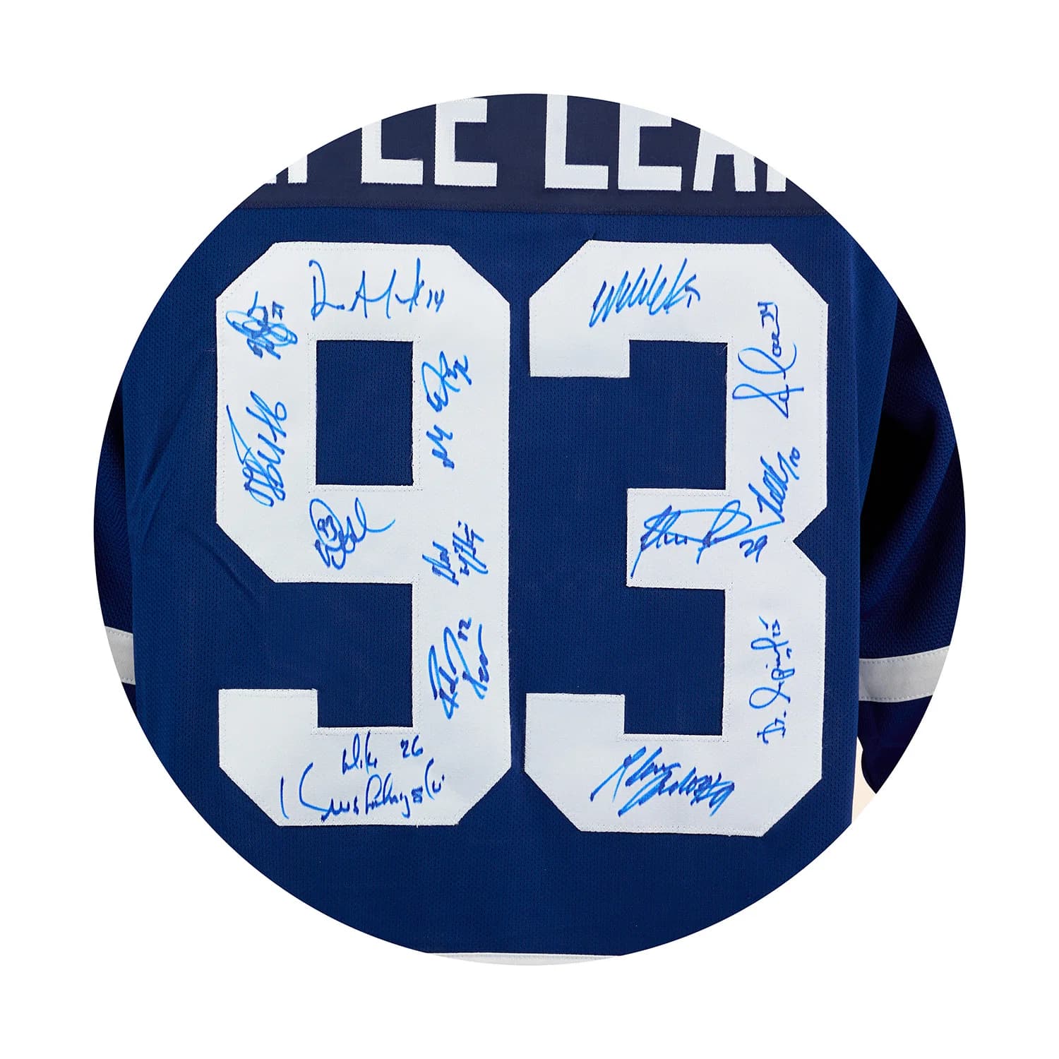 Toronto Maple Leafs 14 Player Team Signed 1993 Playoffs Reebok Jersey #80/93 Jersey toronto-maple-leafs-14-player-team, Toronto Maple Leafs, view 3, supplier stock photo