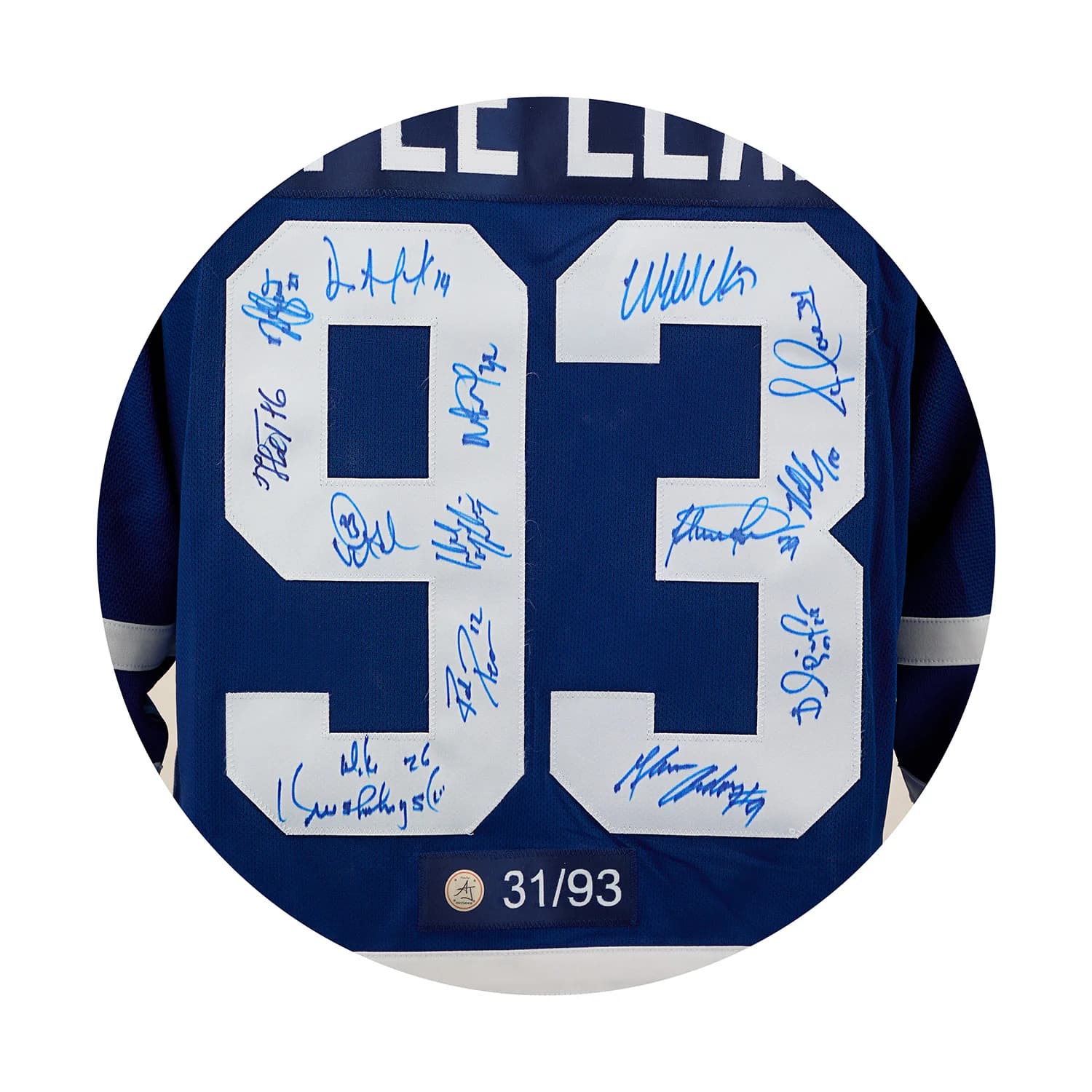Toronto Maple Leafs 14 Player Team Signed 1993 Playoffs Reebok Jersey #31/93 Jersey toronto-maple-leafs-14-player-team, Toronto Maple Leafs, view 3, supplier stock photo