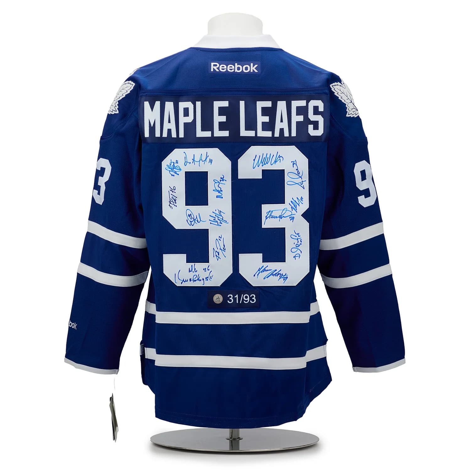 Toronto Maple Leafs 14 Player Team Signed 1993 Playoffs Reebok Jersey #31/93 Jersey toronto-maple-leafs-14-player-team, Toronto Maple Leafs, supplier stock photo