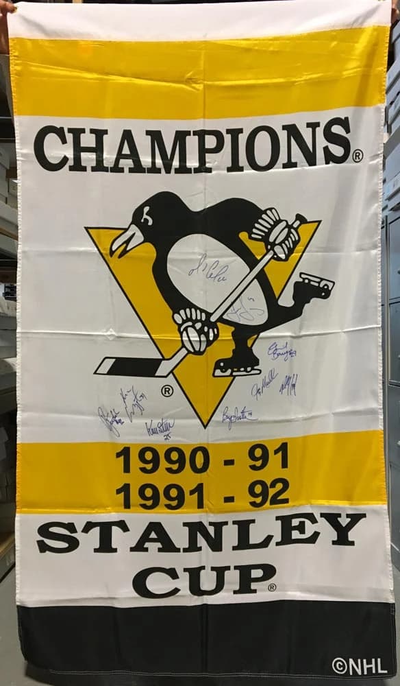 Pittsburgh Penguins Signed Stanley Cup 9 Player Team Signed 36x60 Banner Other 36x60-stanley-cup-9-player-team-banner, Pittsburgh Penguins, supplier stock photo