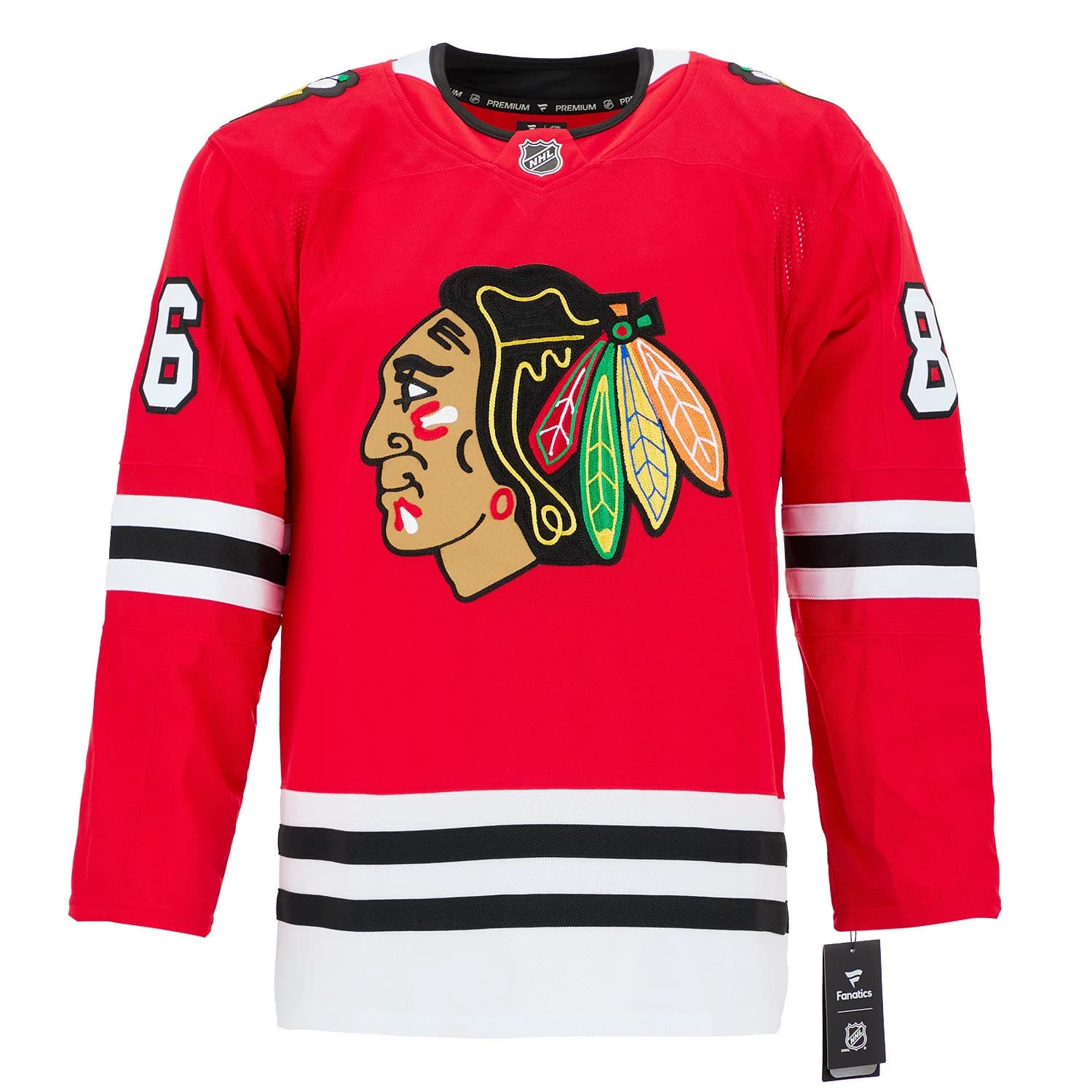 Teuvo Teravainen Autographed Chicago Blackhawks Fanatics Premium Jersey Teuvo Teravainen Jersey premium, Chicago Blackhawks, view 2, supplier stock photo