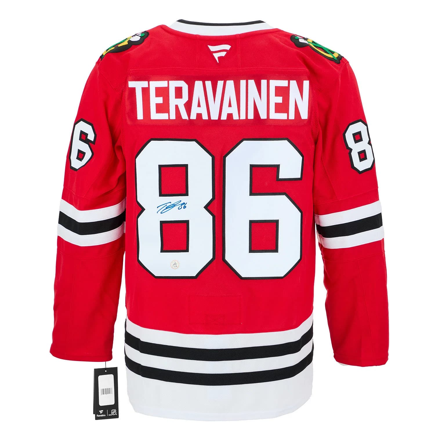 Teuvo Teravainen Autographed Chicago Blackhawks Fanatics Premium Jersey Teuvo Teravainen Jersey premium, Chicago Blackhawks, supplier stock photo