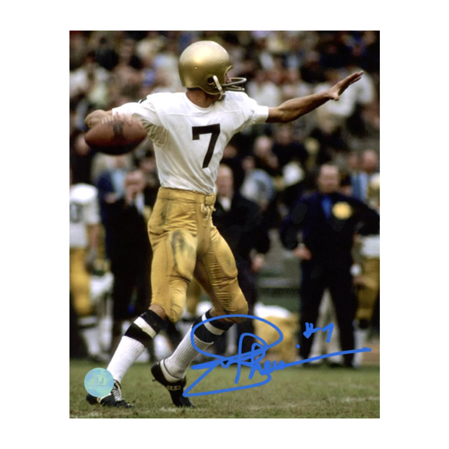 Joe Theismann Signed Notre Dame Fighting Irish Quarterback 8x10 Photo Joe Theismann Photo 8x10-quarterback, Notre Dame Fighting Irish, supplier stock photo