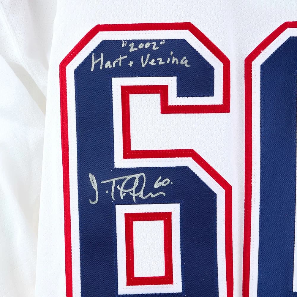 Jose Theodore Signed & Inscribed Montreal Canadiens Vintage CCM Jersey Jose Theodore Jersey jose-theodore-inscribed-vintage-ccm, Montreal Canadiens, view 3, supplier stock photo