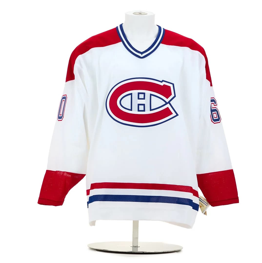 Jose Theodore Signed & Inscribed Montreal Canadiens Vintage CCM Jersey Jose Theodore Jersey jose-theodore-inscribed-vintage-ccm, Montreal Canadiens, view 2, supplier stock photo