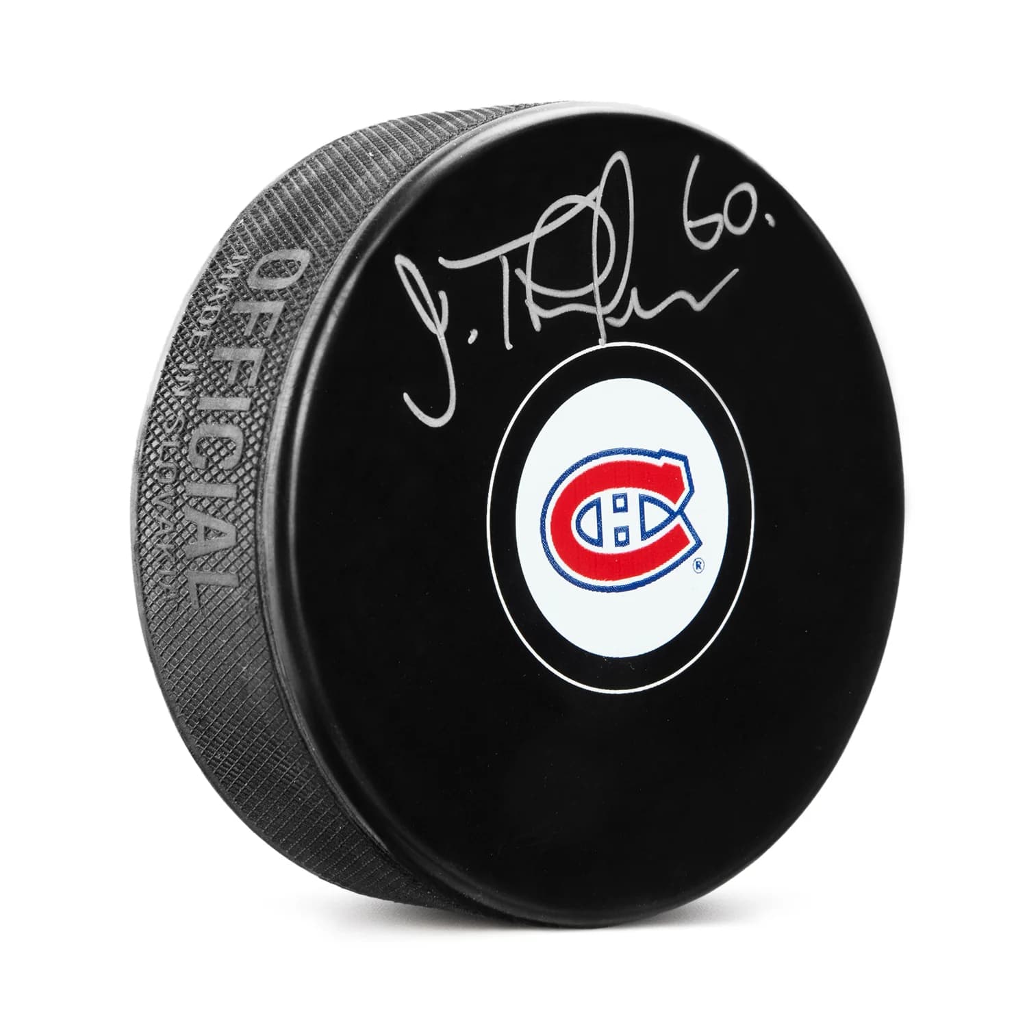 Jose Theodore Autographed Montreal Canadiens Hockey Puck Jose Theodore Puck hockey, Montreal Canadiens, supplier stock photo