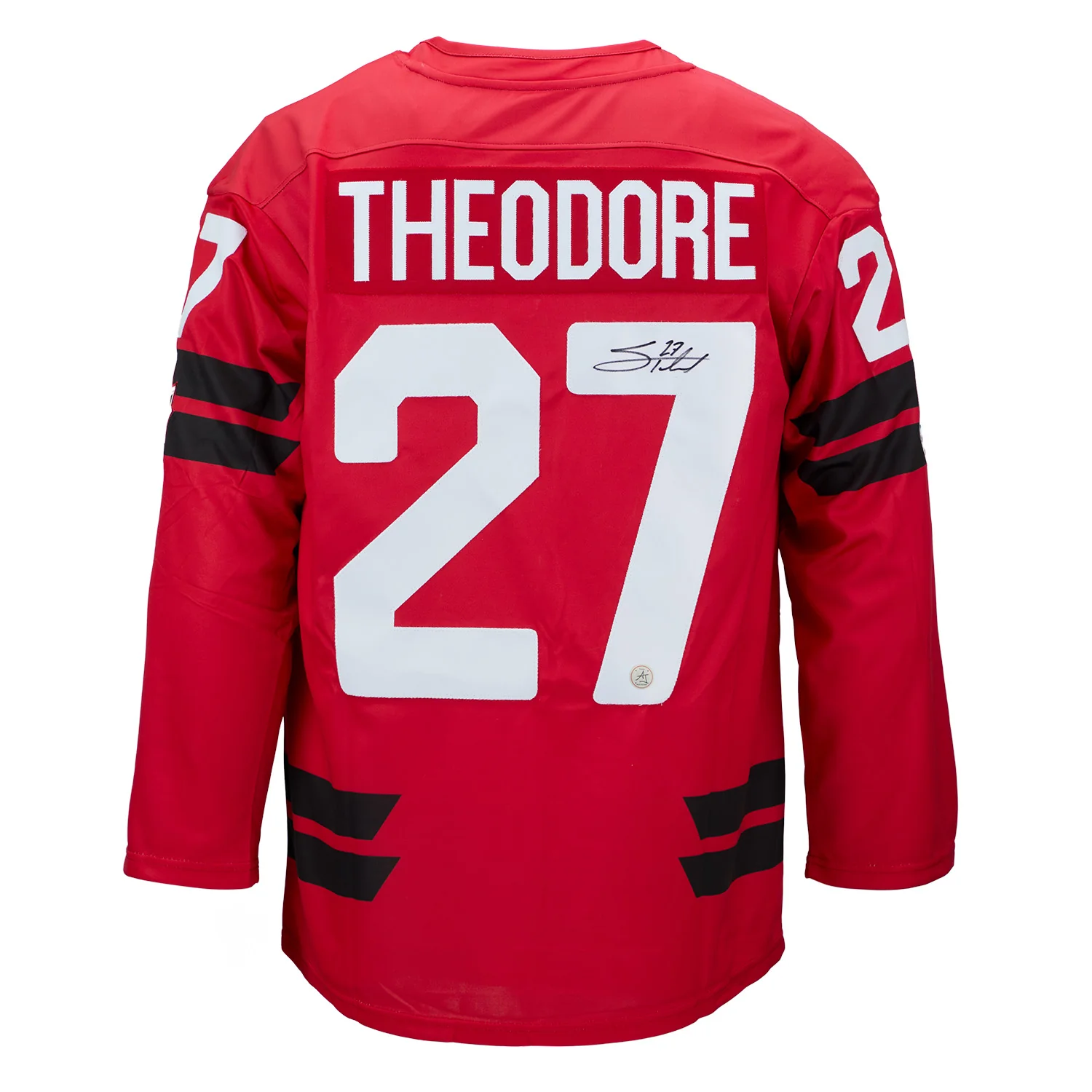 Shea Theodore Signed Team Canada 2026 Olympic Hockey Bauer Jersey Shea Theodore Jersey team-canada-2026-olympic-hockey-bauer, supplier stock photo