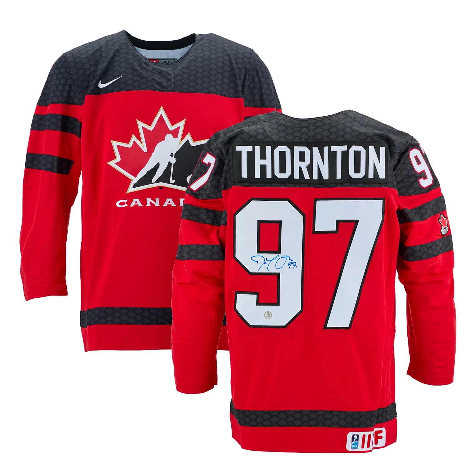Joe Thornton Autographed Team Canada Red Nike Hockey Jersey Joe Thornton Jersey joe-thornton-team-canada-red-nike, view 3, supplier stock photo