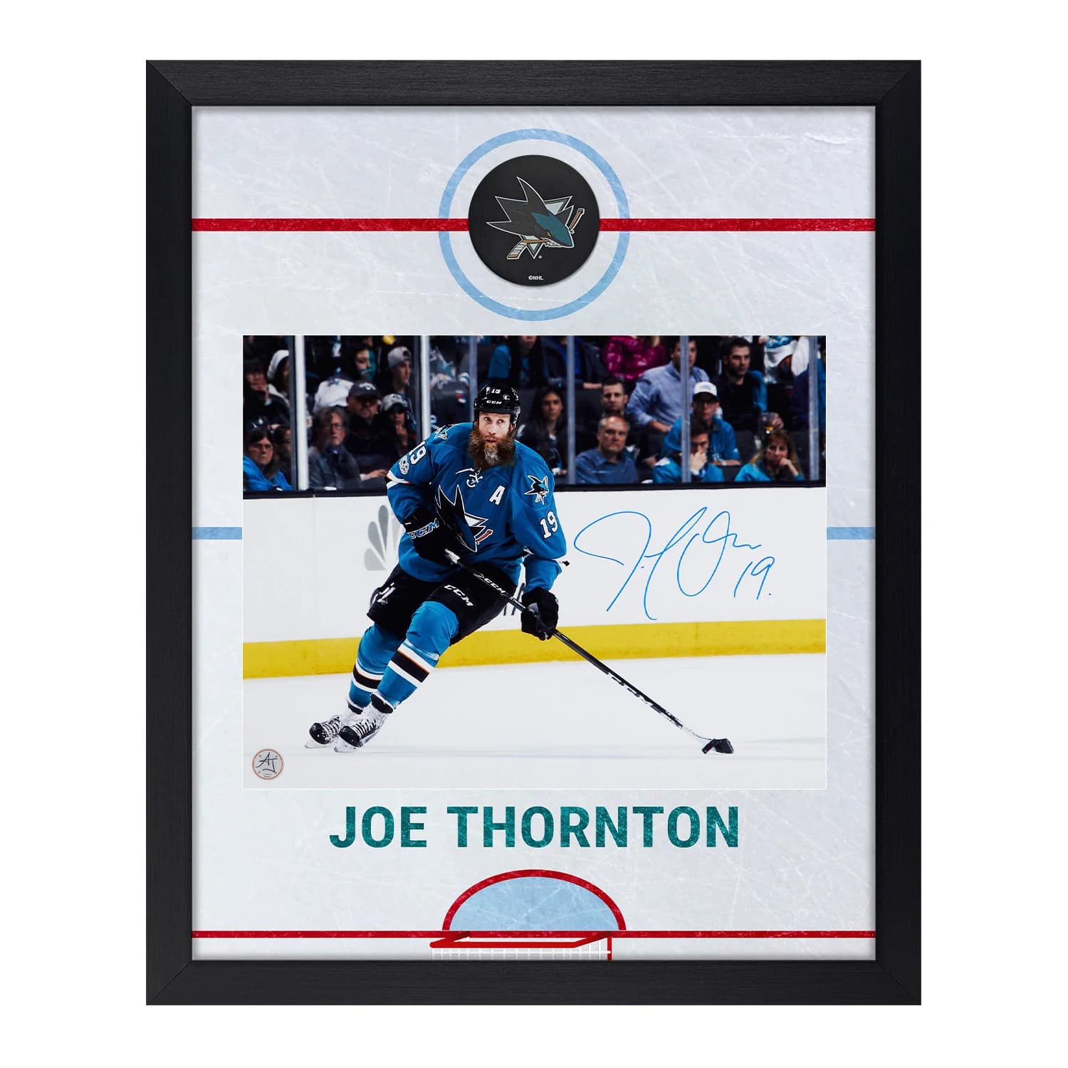 Joe Thornton Autographed San Jose Sharks Graphic Rink 18x22 Frame Joe Thornton Other 18x22-graphic-rink-frame, San Jose Sharks, supplier stock photo