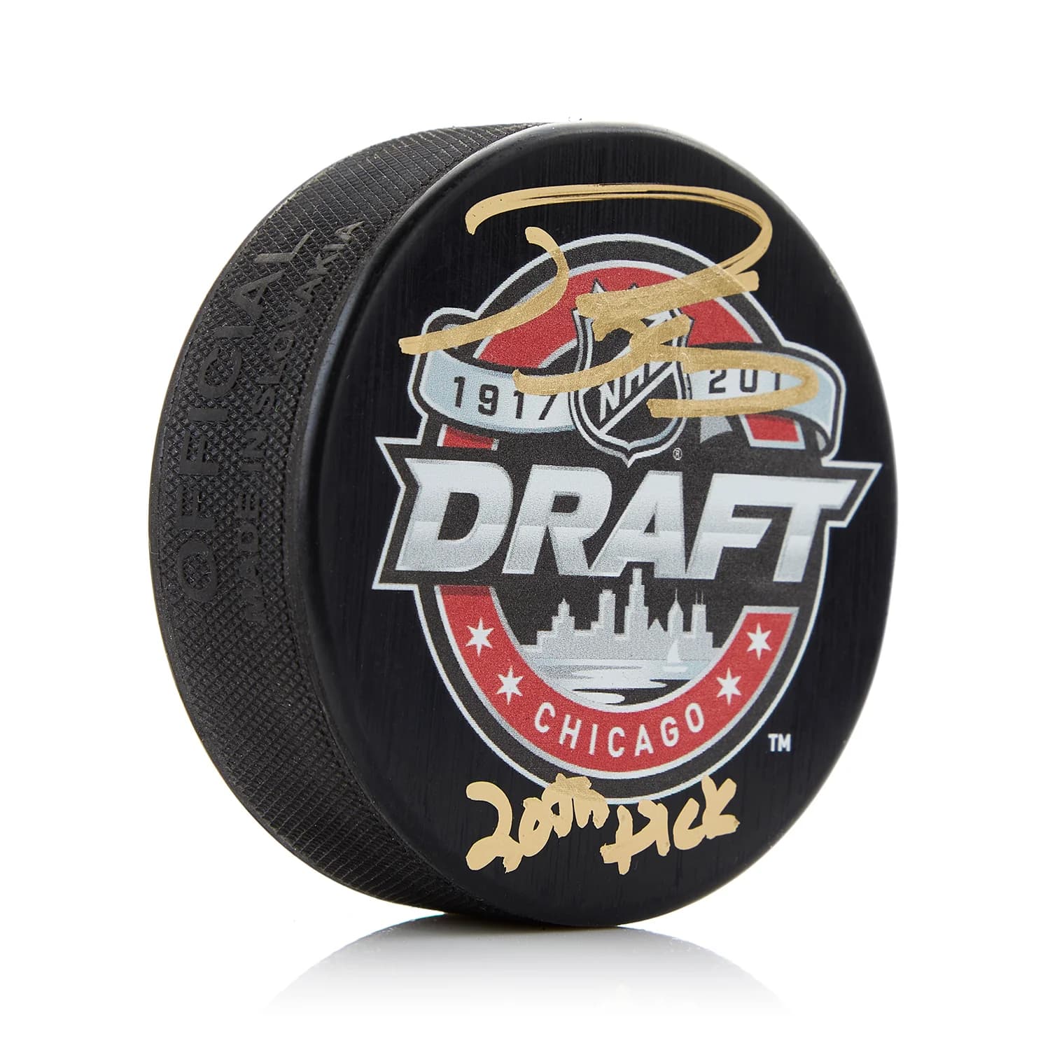 Robert Thomas Signed 2017 NHL Entry Draft Puck with 20th Pick Note Robert Thomas Puck 2017-nhl-entry-draft-20th-pick, supplier stock photo