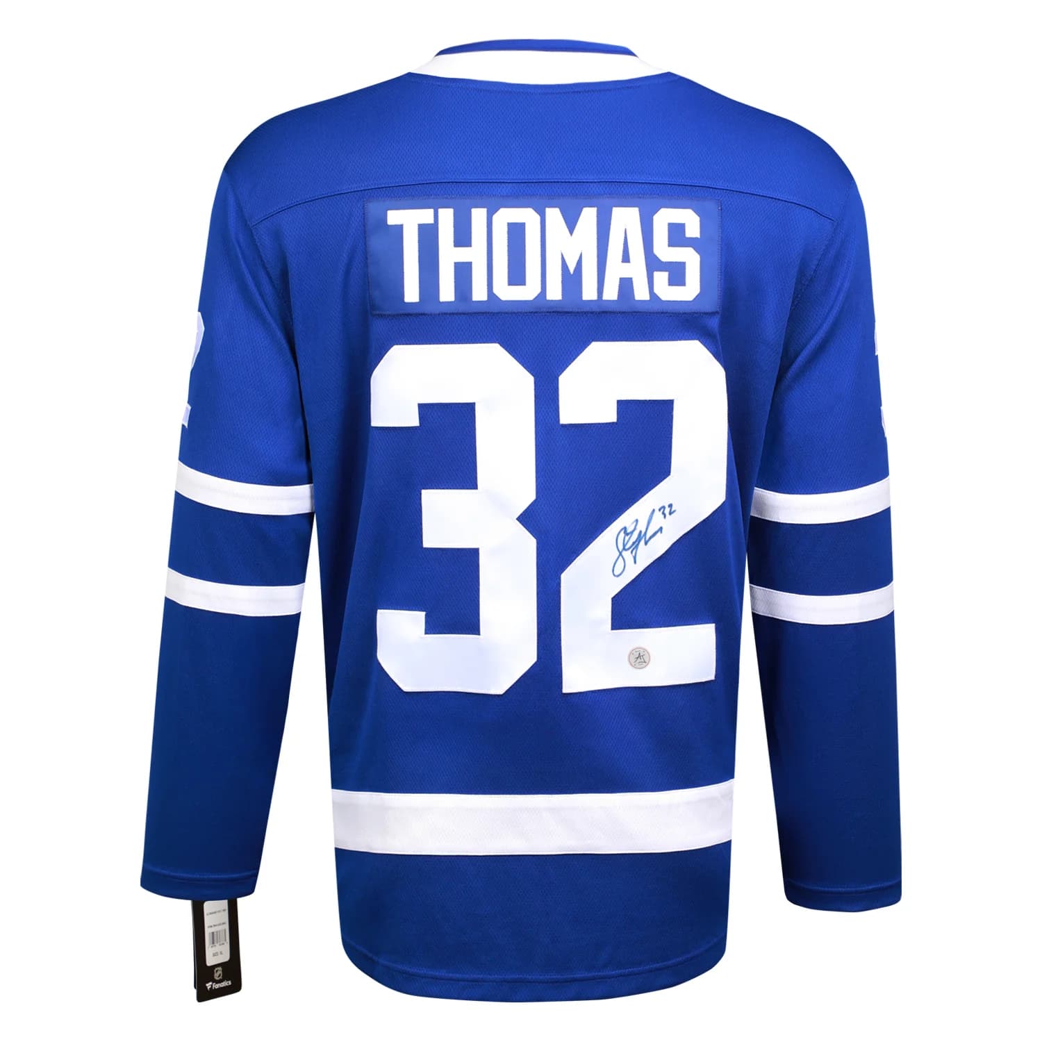 Steve Thomas Autographed Toronto Maple Leafs Blue Fanatics Jersey Steve Thomas Jersey blue, Toronto Maple Leafs, supplier stock photo