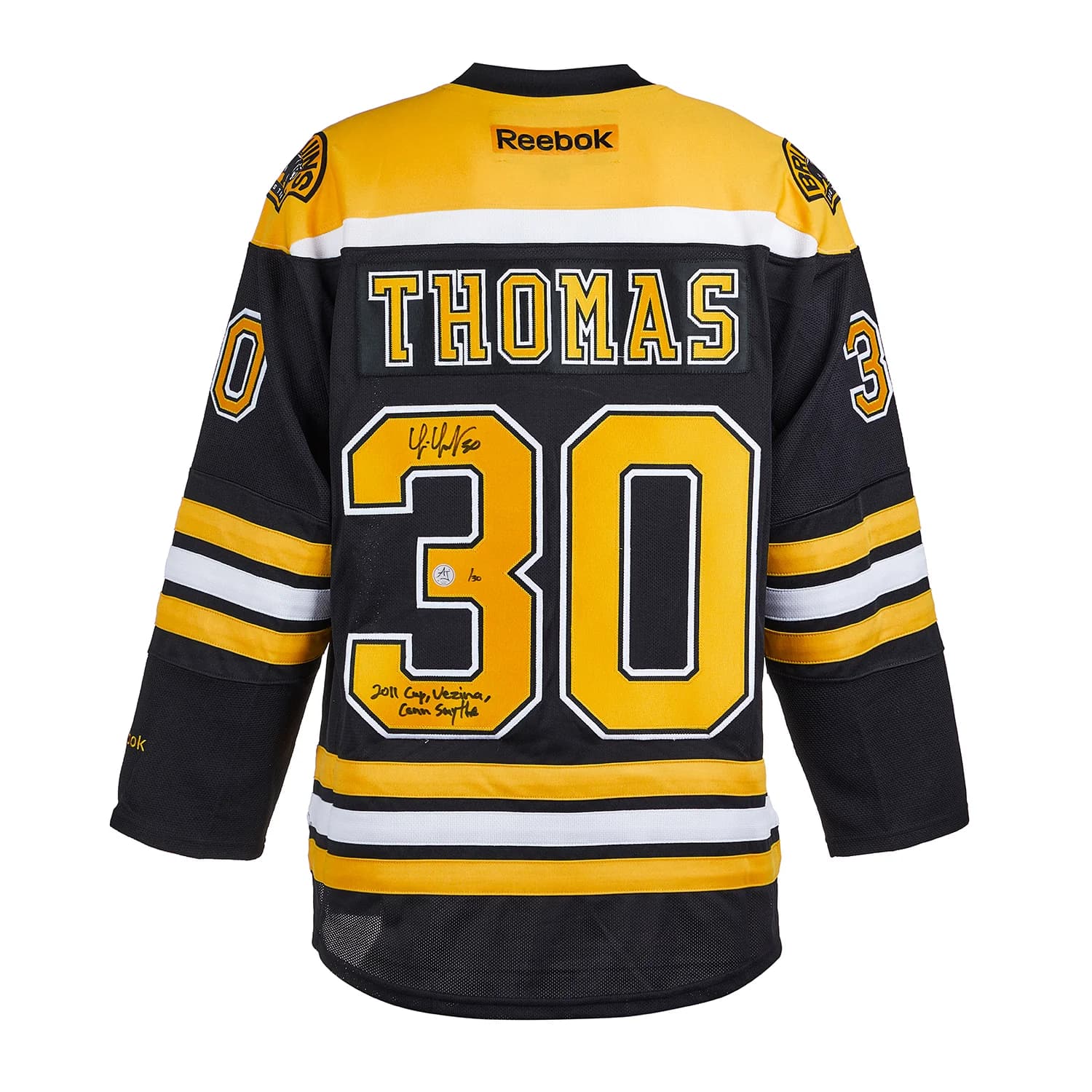 Tim Thomas Boston Bruins Signed & Inscribed 2011 Stanley Cup Reebok Jersey #/30 Tim Thomas Jersey inscribed-2011-stanley-cup-reebok-30, Boston Bruins, supplier stock photo