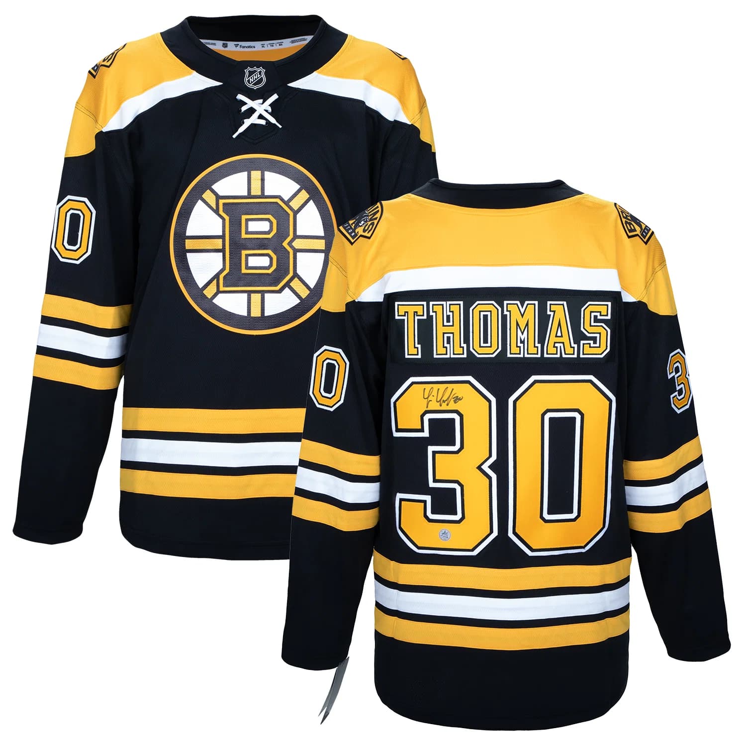 Tim Thomas Autographed Boston Bruins Fanatics Breakaway Jersey Tim Thomas Jersey breakaway, Boston Bruins, view 3, supplier stock photo