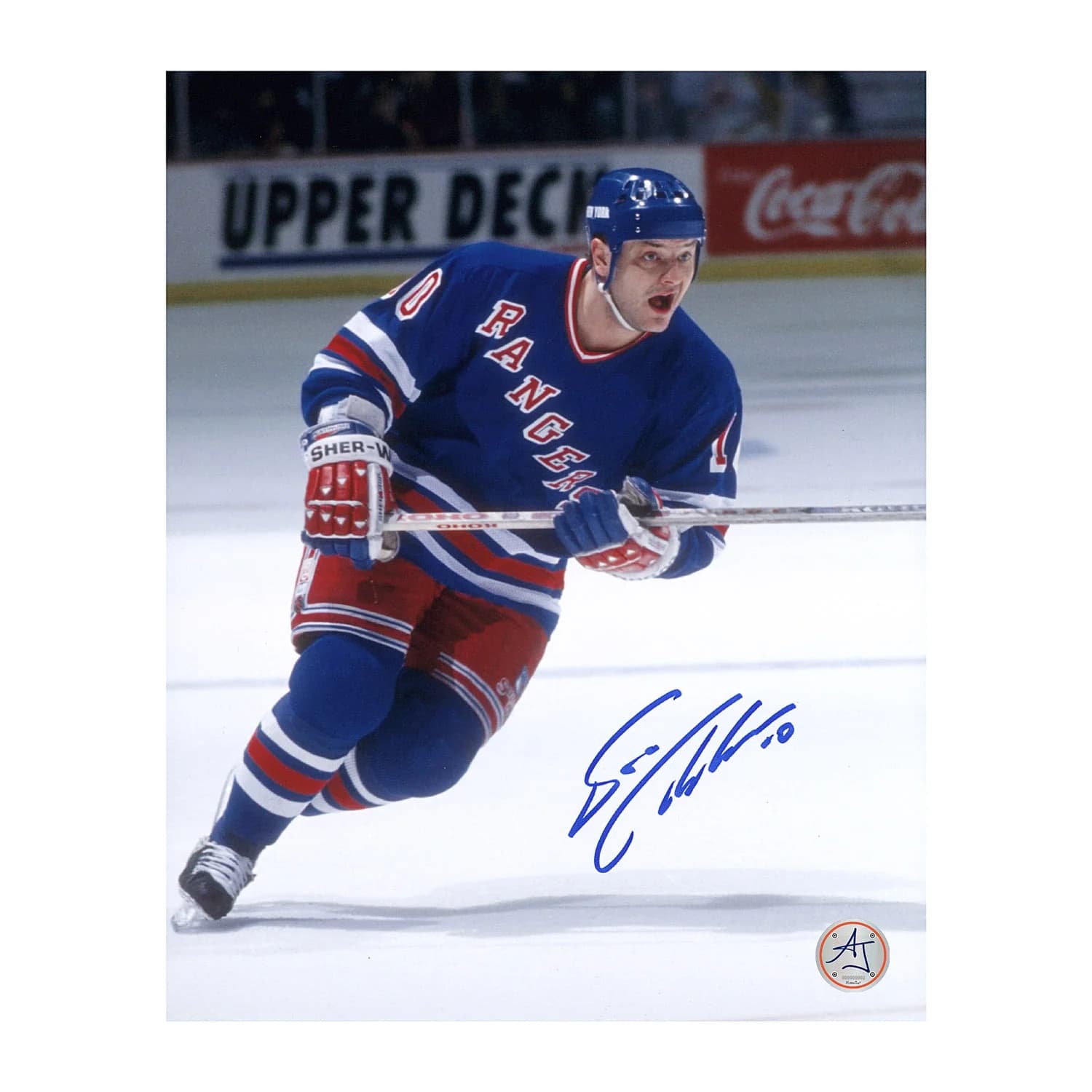 Esa Tikkanen Autographed New York Rangers Hockey 8x10 Photo Esa Tikkanen Photo 8x10-hockey, New York Rangers, supplier stock photo