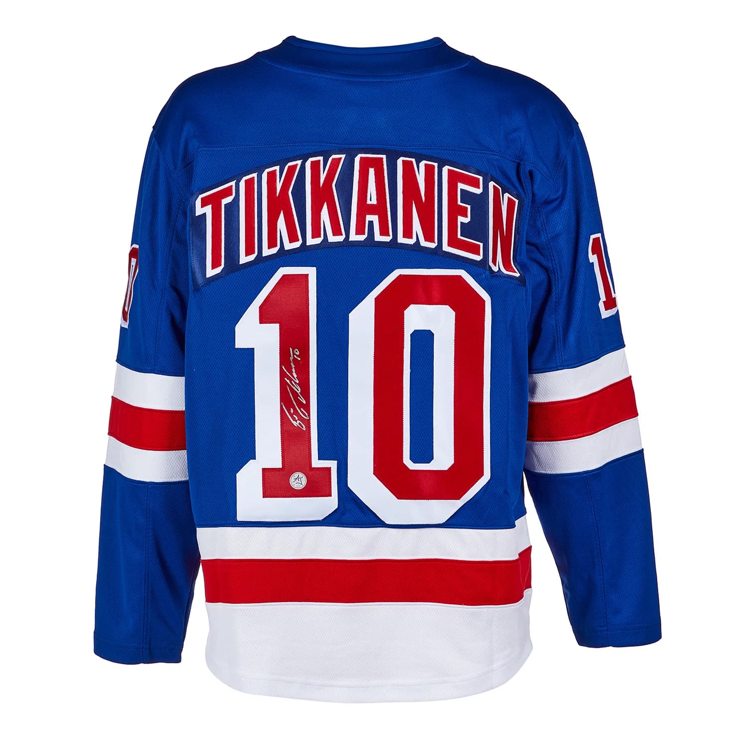 Esa Tikkanen Autographed New York Rangers Blue Fanatics Breakaway Jersey Esa Tikkanen Jersey blue-breakaway, New York Rangers, supplier stock photo