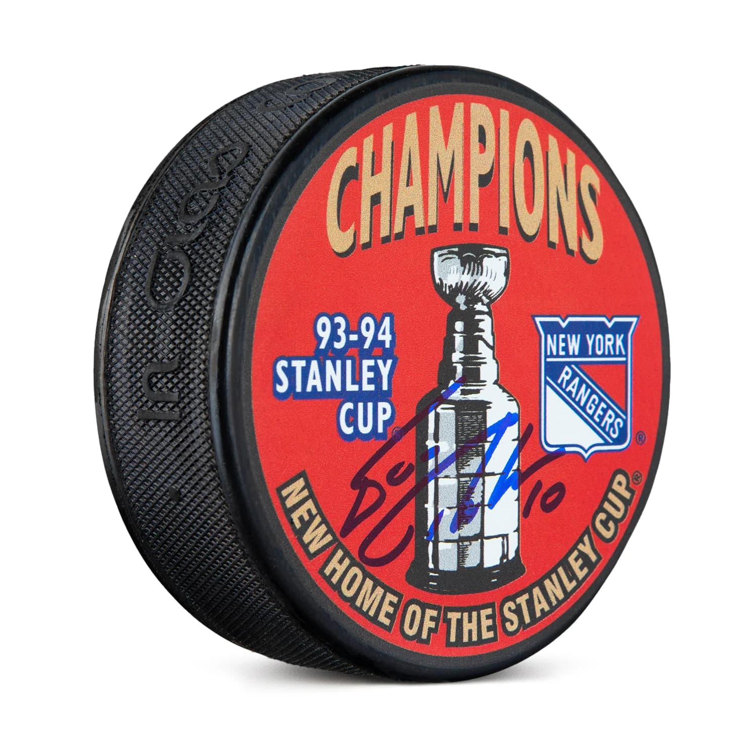Esa Tikkanen Signed New York Rangers 1994 Stanley Cup Champions Puck Esa Tikkanen Puck 1994-stanley-cup-champions, New York Rangers, supplier stock photo