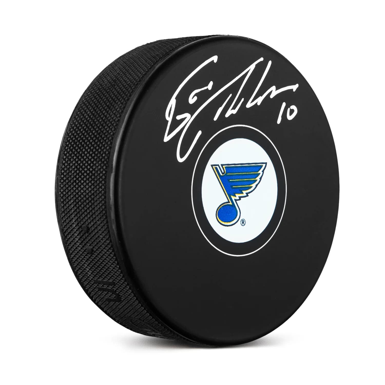 Esa Tikkanen Autographed St Louis Blues Hockey Puck Esa Tikkanen Puck hockey, St. Louis Blues, supplier stock photo