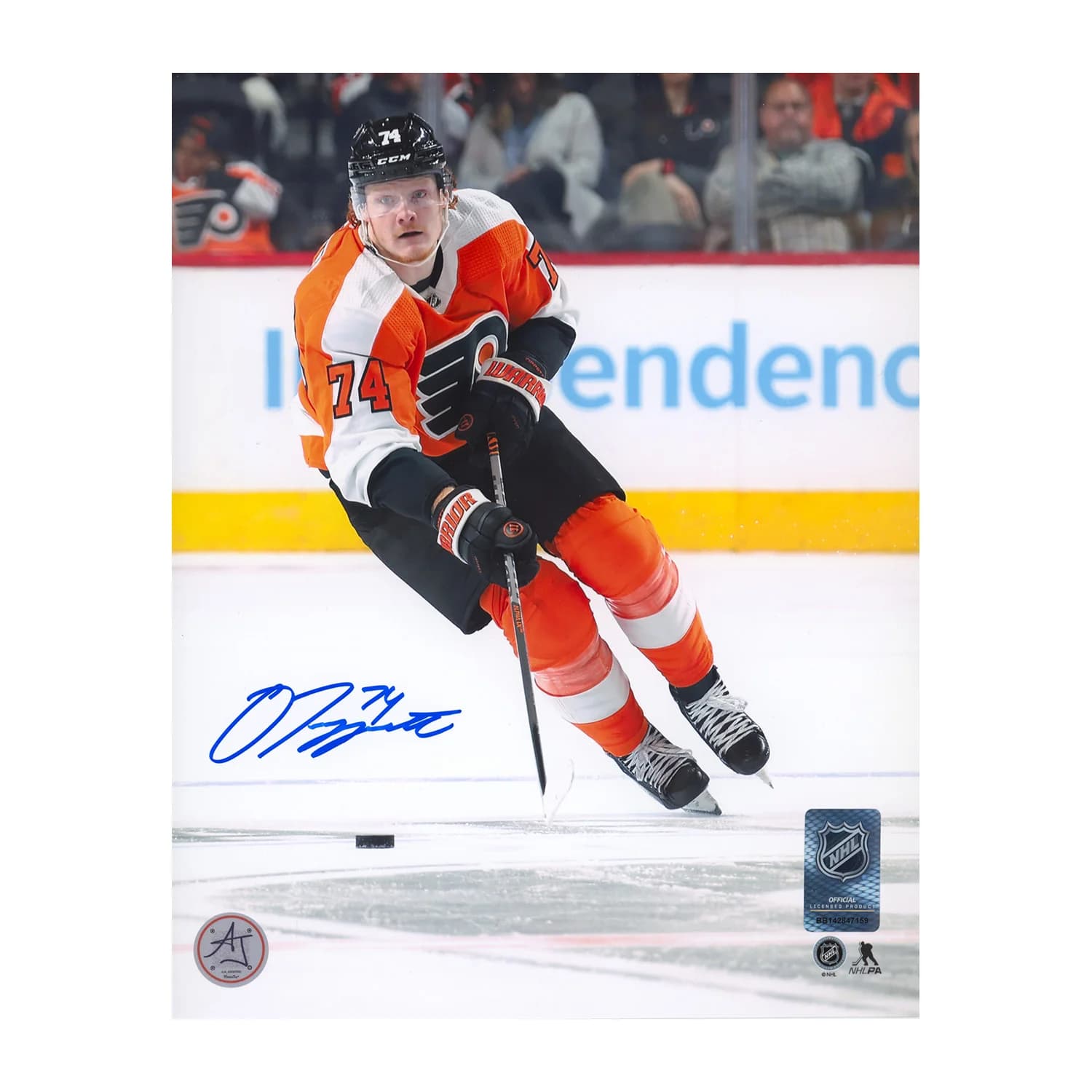 Owen Tippett Autographed Philadelphia Flyers Hockey 8x10 Photo Owen Tippett Photo 8x10-hockey, Philadelphia Flyers, supplier stock photo
