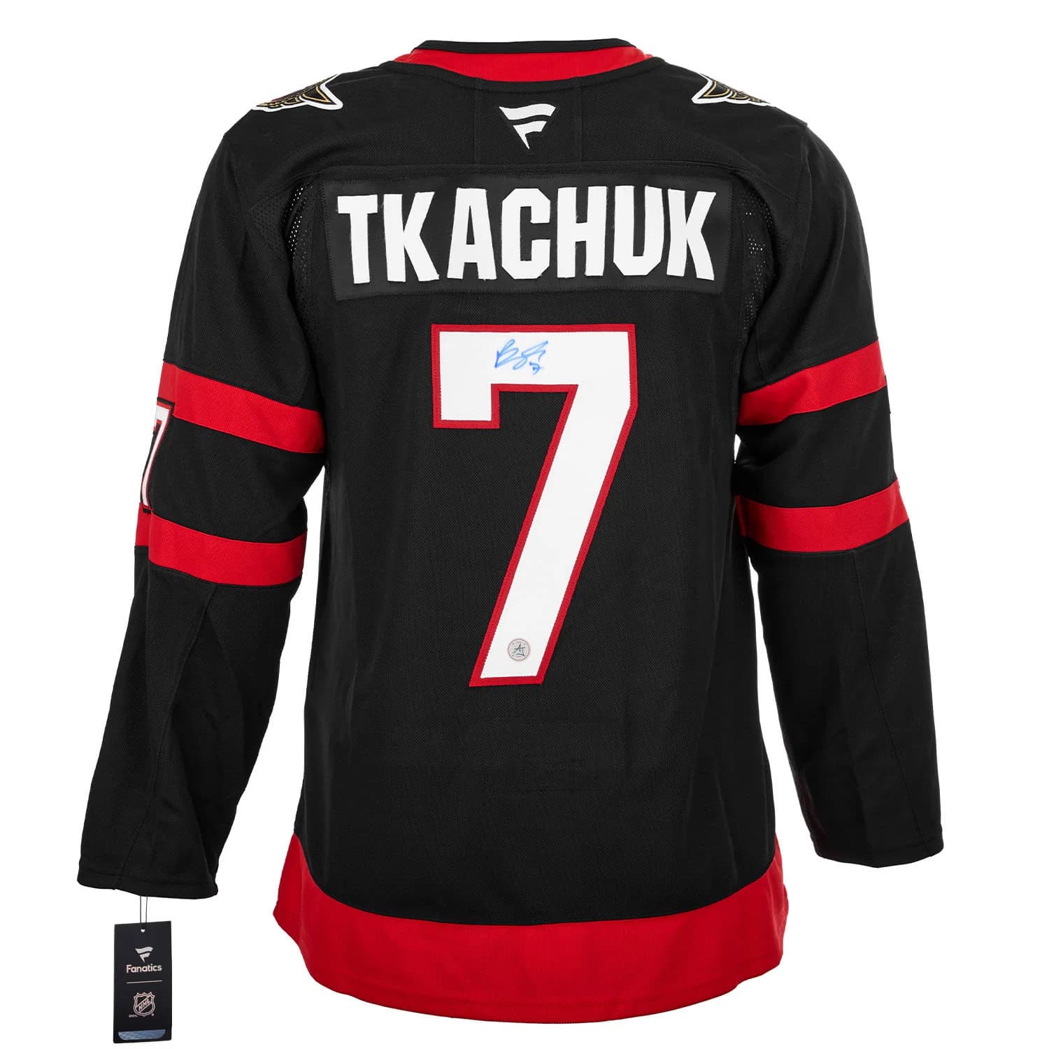 Brady Tkachuk Autographed Ottawa Senators Fanatics Premium Jersey Brady Tkachuk Jersey premium, Ottawa Senators, supplier stock photo