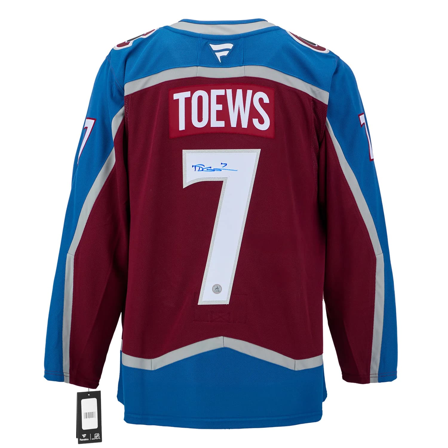 Devon Toews Autographed Colorado Avalanche Fanatics Premium Jersey Devon Toews Jersey premium, Colorado Avalanche, supplier stock photo