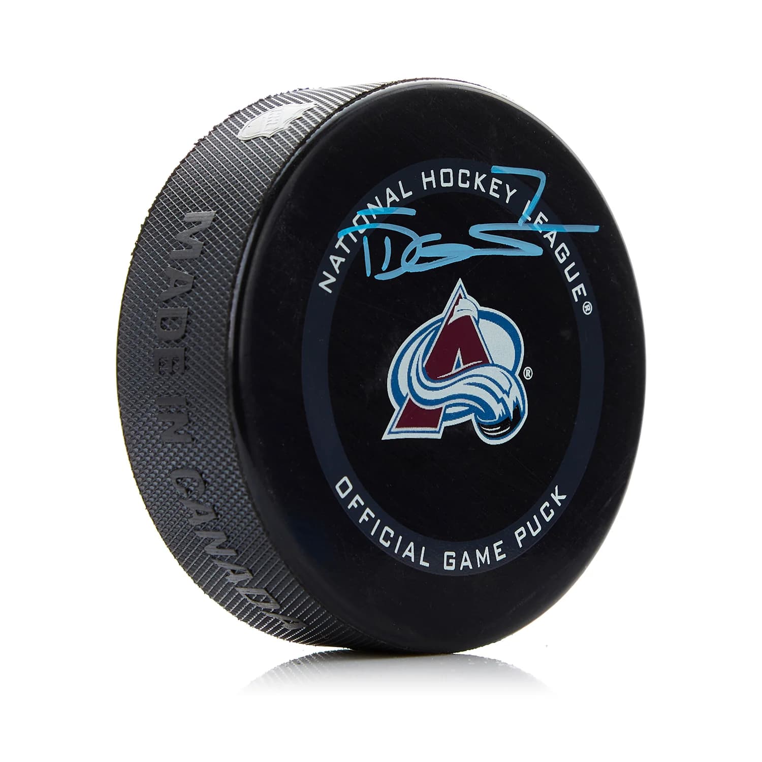 Devon Toews Autographed Colorado Avalanche Official Game Puck Devon Toews Puck game, Colorado Avalanche, supplier stock photo