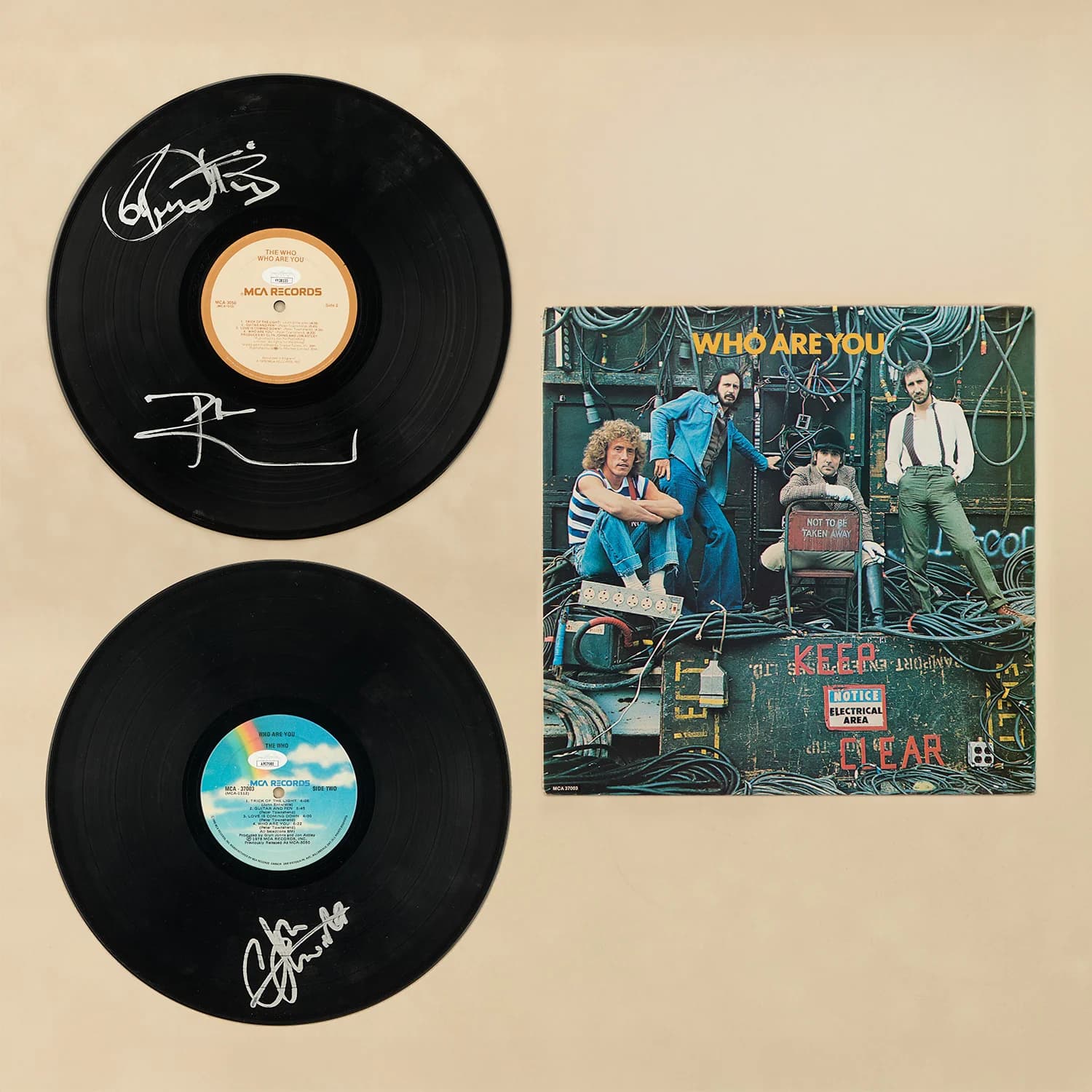 The Who Townshend Daltrey & Entwistle Signed Who Are You Vinyl Albums JSA COA Other who-townshend-daltrey-entwistle-are-you, supplier stock photo