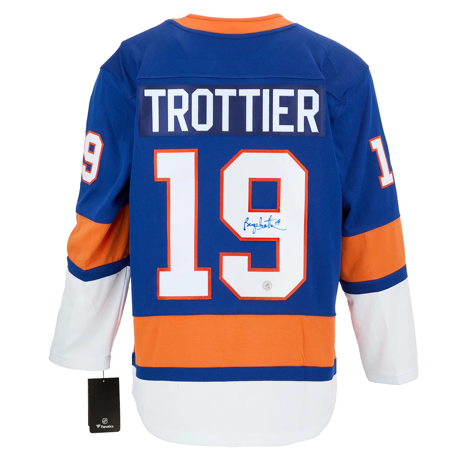 Bryan Trottier Autographed New York Islanders Fanatics Breakaway Jersey Bryan Trottier Jersey breakaway, New York Islanders, supplier stock photo