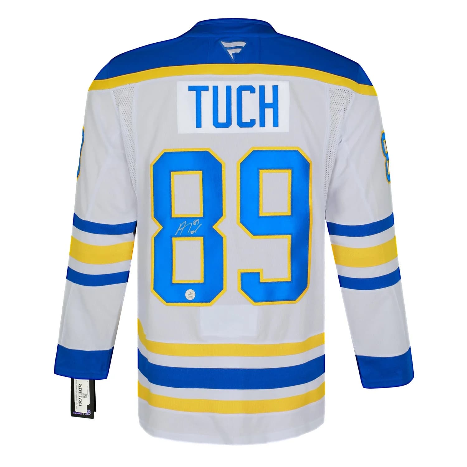 Alex Tuch Signed Buffalo Sabres White Fanatics Premium Jersey Alex Tuch Jersey white-premium, Buffalo Sabres, supplier stock photo