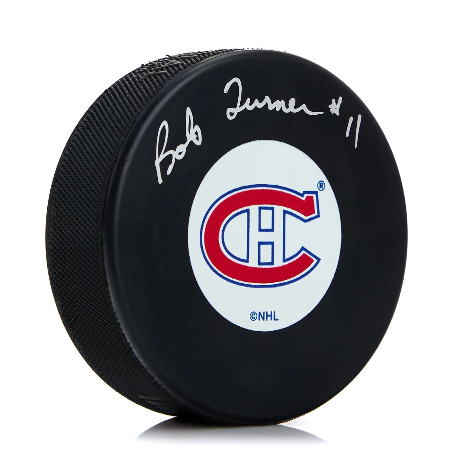 Bob Turner Autographed Montreal Canadiens Hockey Puck Bob Turner Puck hockey, Montreal Canadiens, supplier stock photo