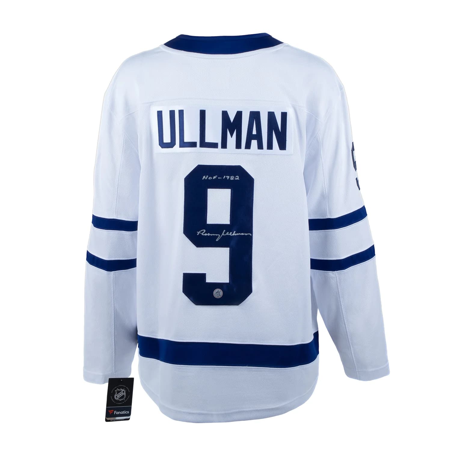Norm Ullman Signed Toronto Maple Leafs White Fanatics Breakaway Jersey Norm Ullman Jersey white-breakaway, Toronto Maple Leafs, supplier stock photo