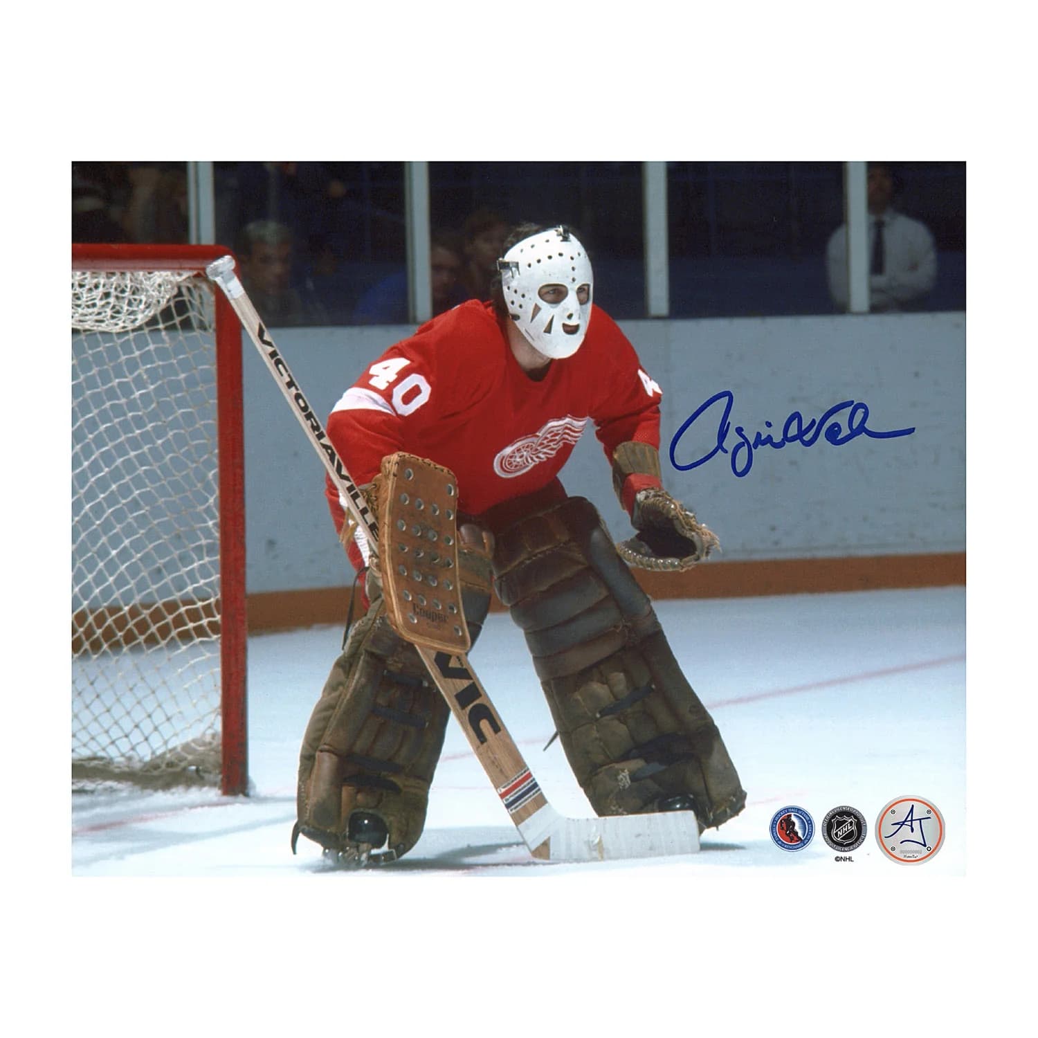 Rogie Vachon Detroit Red Wings Autographed Goalie 8x10 Photo Rogie Vachon Photo 8x10-goalie, Detroit Red Wings, supplier stock photo