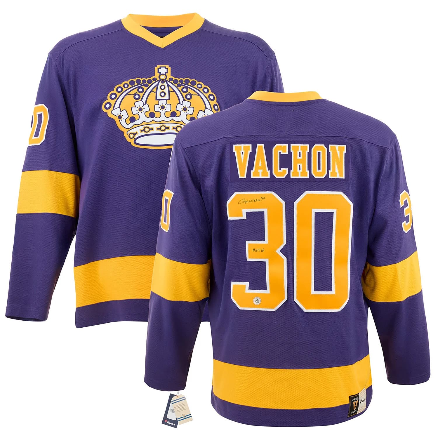 Rogie Vachon Signed Los Angeles Kings Throwback Breakaway Jersey Rogie Vachon Jersey throwback-breakaway, Los Angeles Kings, view 3, supplier stock photo
