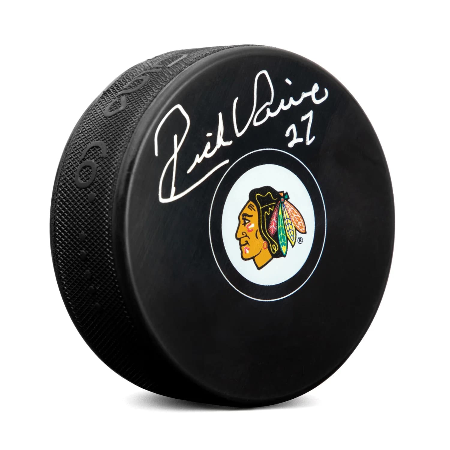 Rick Vaive Autographed Chicago Blackhawks Hockey Puck Rick Vaive Puck hockey, Chicago Blackhawks, supplier stock photo